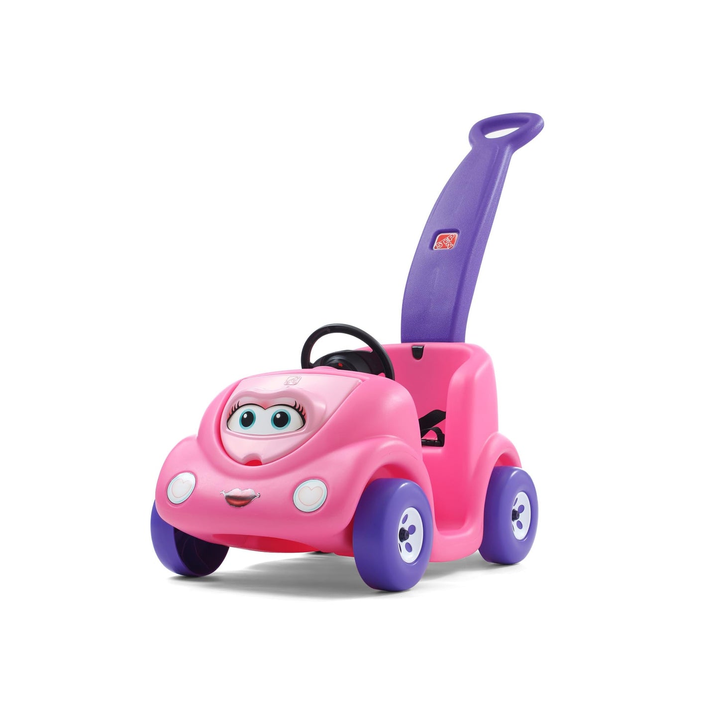 HotStep2 Push Around Buggy Kids Push Car, Ride On Toy, Stroller Substitute, Includes Seat Belt & Horn, Made of Durable Plastic, Max Weight 50 lbs., For Toddlers 1.5-4 Years Old, Pink