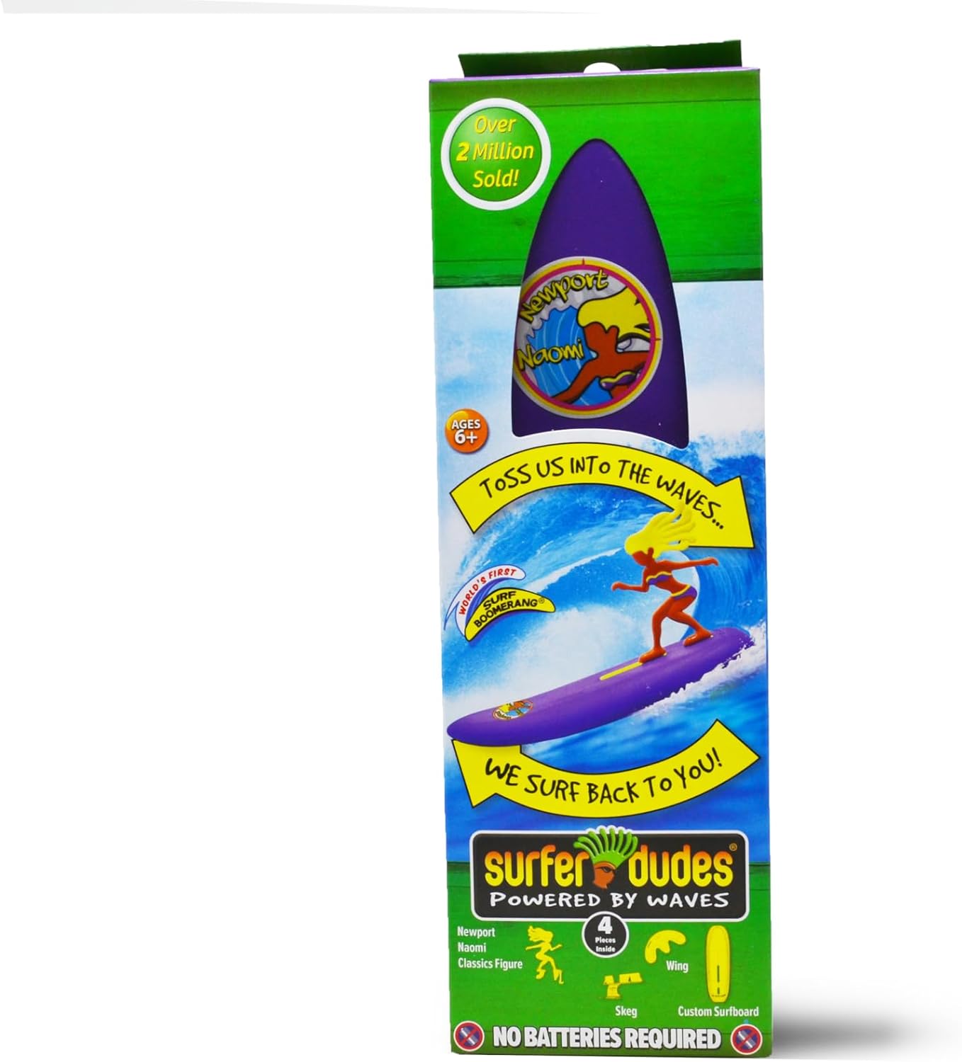 Hot Surfer Dudes Classics Wave Powered Mini-Surfer and Surfboard Toy - Newport Naomi