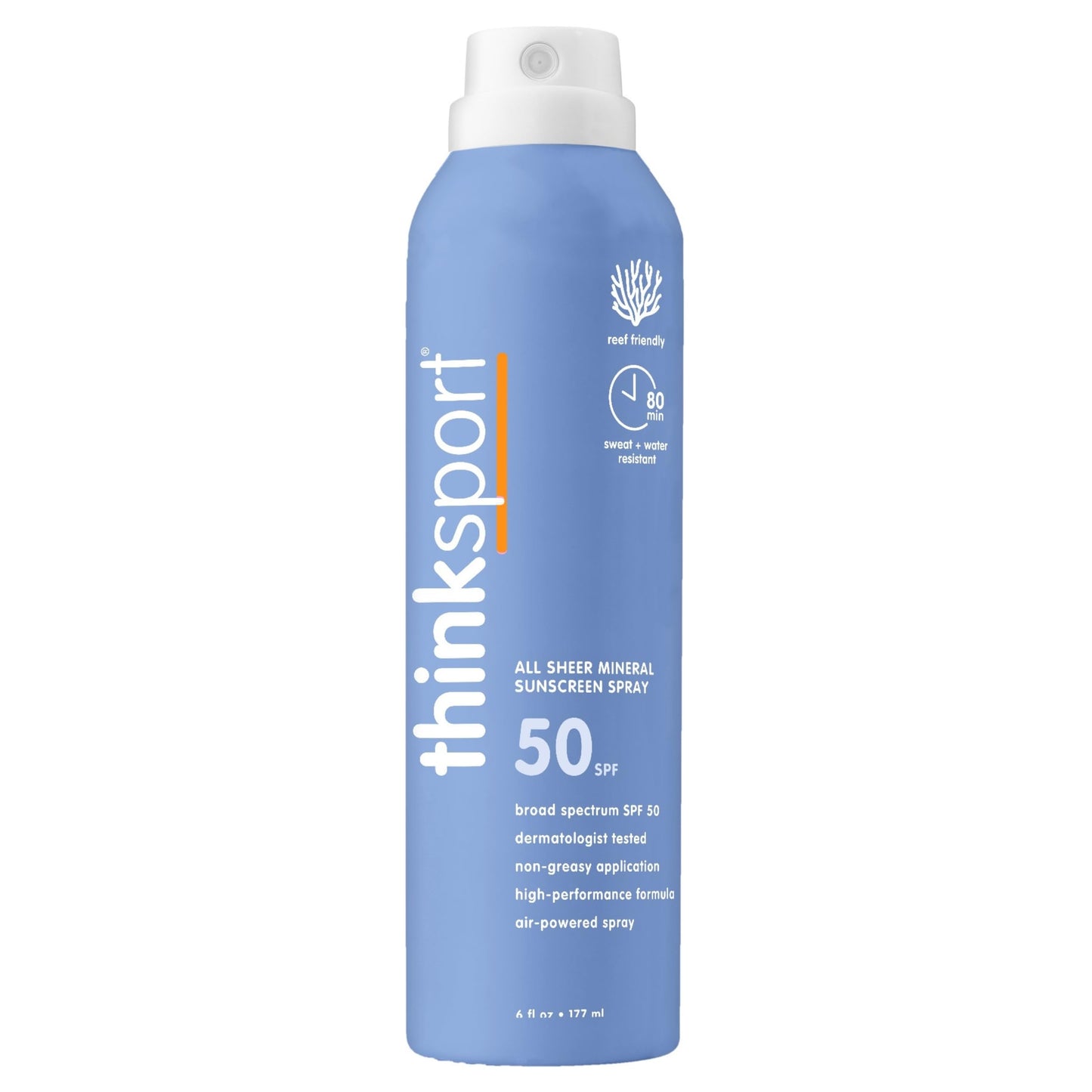 HotThinksport SPF 50+ Mineral Sunscreen with Zinc Oxide, 6 Fl Oz – Safe, Natural Sunscreen Lotion for Sports & Active Use, Water Resistant Reef Safe, Broad Spectrum UVA/UVB Sun Screen for Sun Protection
