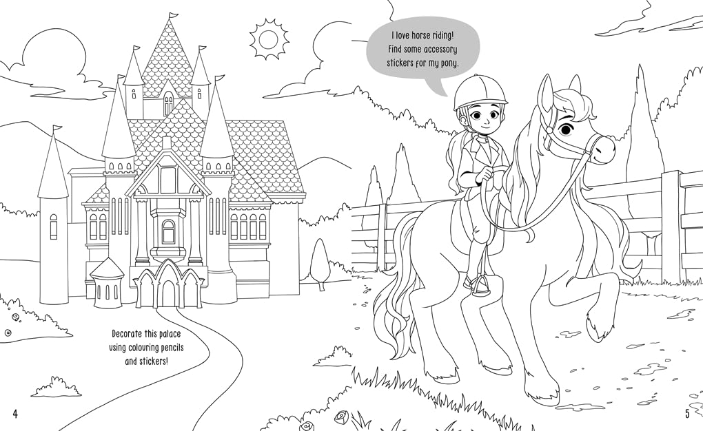Hot Colour Your Own Stickers: Princess