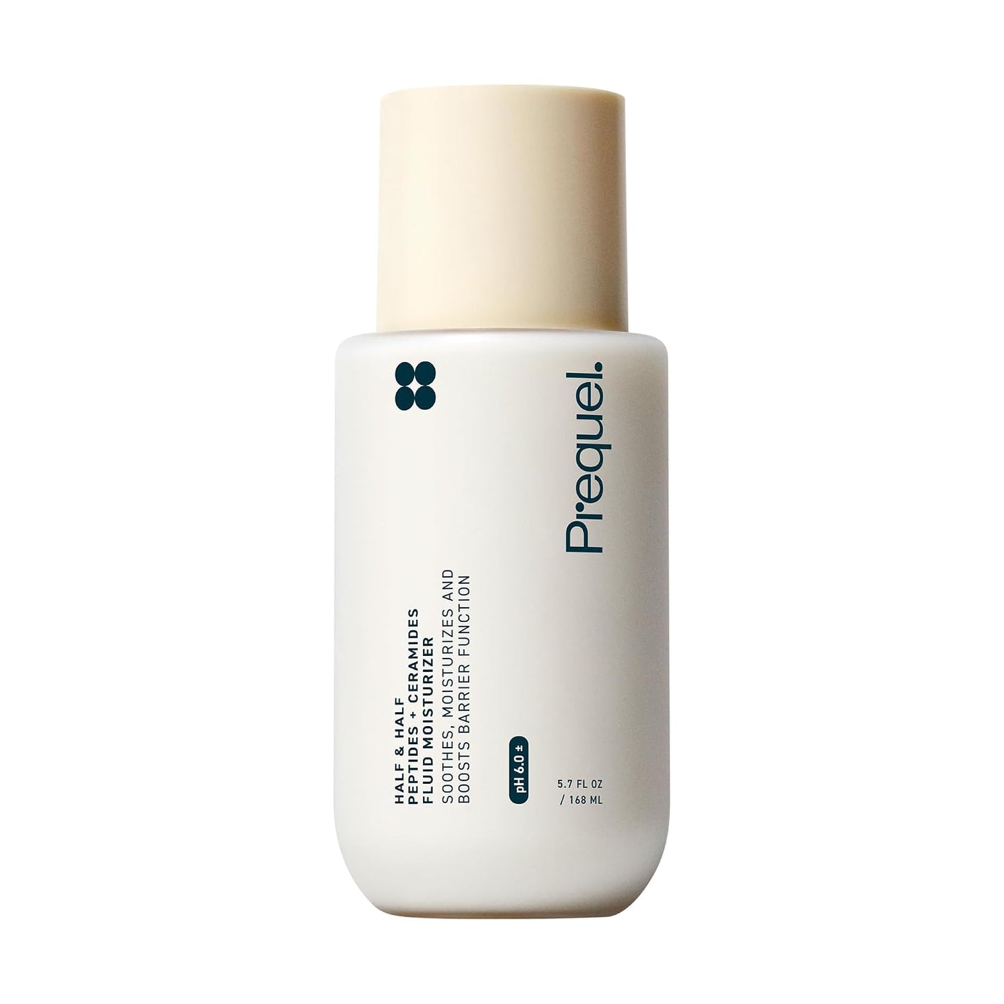 HotPrequel Skin Half and Half Fluid Moisturizer Face Cream. Lightweight Ceramide Peptide Lotion for All Skin Types, including Dry and Sensitive. Hydrating Facial Cream for Women and Men