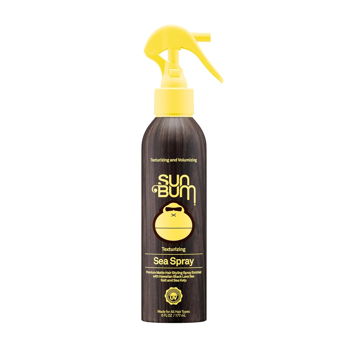 HotSun Bum Sea Spray | Texturizing and Volumizing Sea Salt Spray | UV Protection With a Matte Finish | Medium Hold | For All Hair Types | 6 FL OZ Bottle