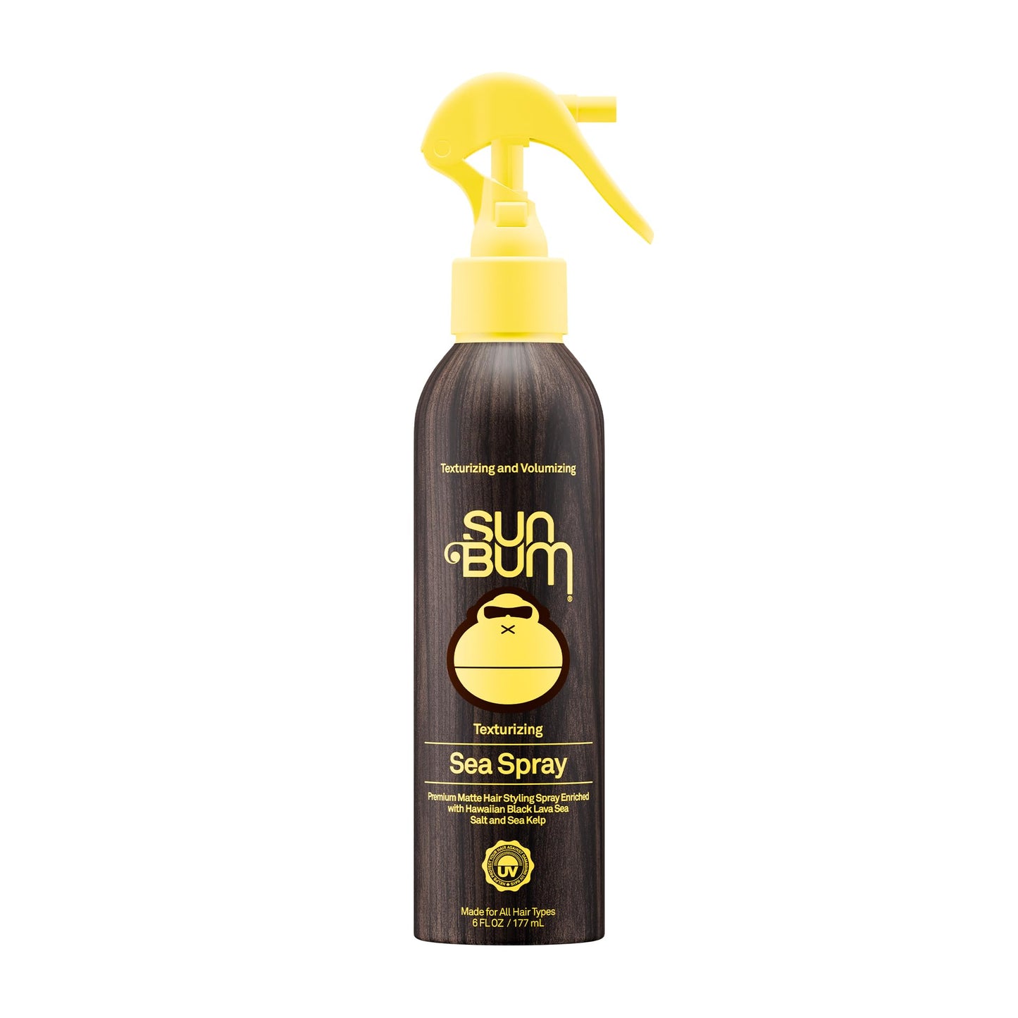 HotSun Bum Sea Spray | Texturizing and Volumizing Sea Salt Spray | UV Protection With a Matte Finish | Medium Hold | For All Hair Types | 6 FL OZ Bottle