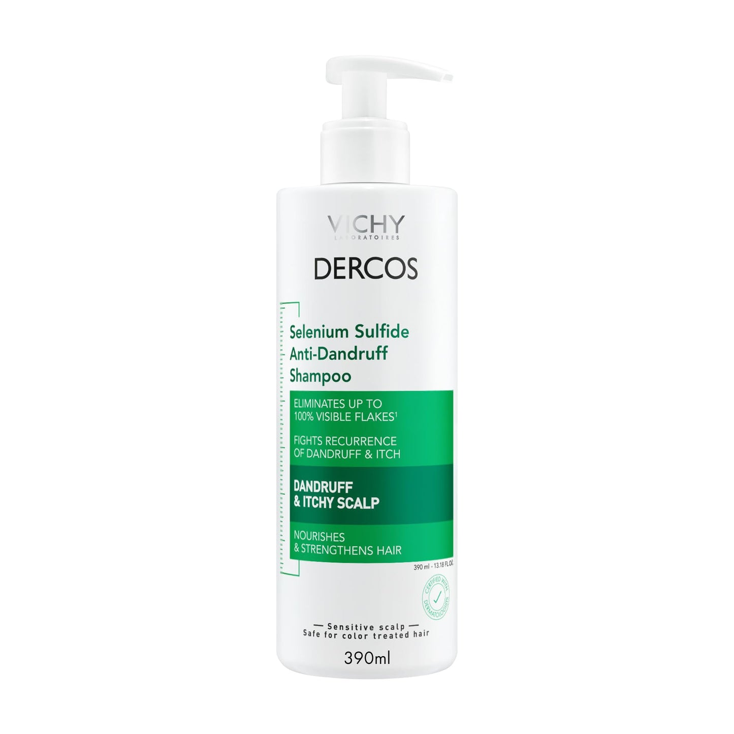 HotVichy Dercos Dandruff Shampoo, Antifungal Itchy Scalp Treatment for Men & Women, Clinical Strength Selenium Sulfide, Formulated with Niacinamide & Salicylic Acid, Color Safe, Dermatologist Recommended