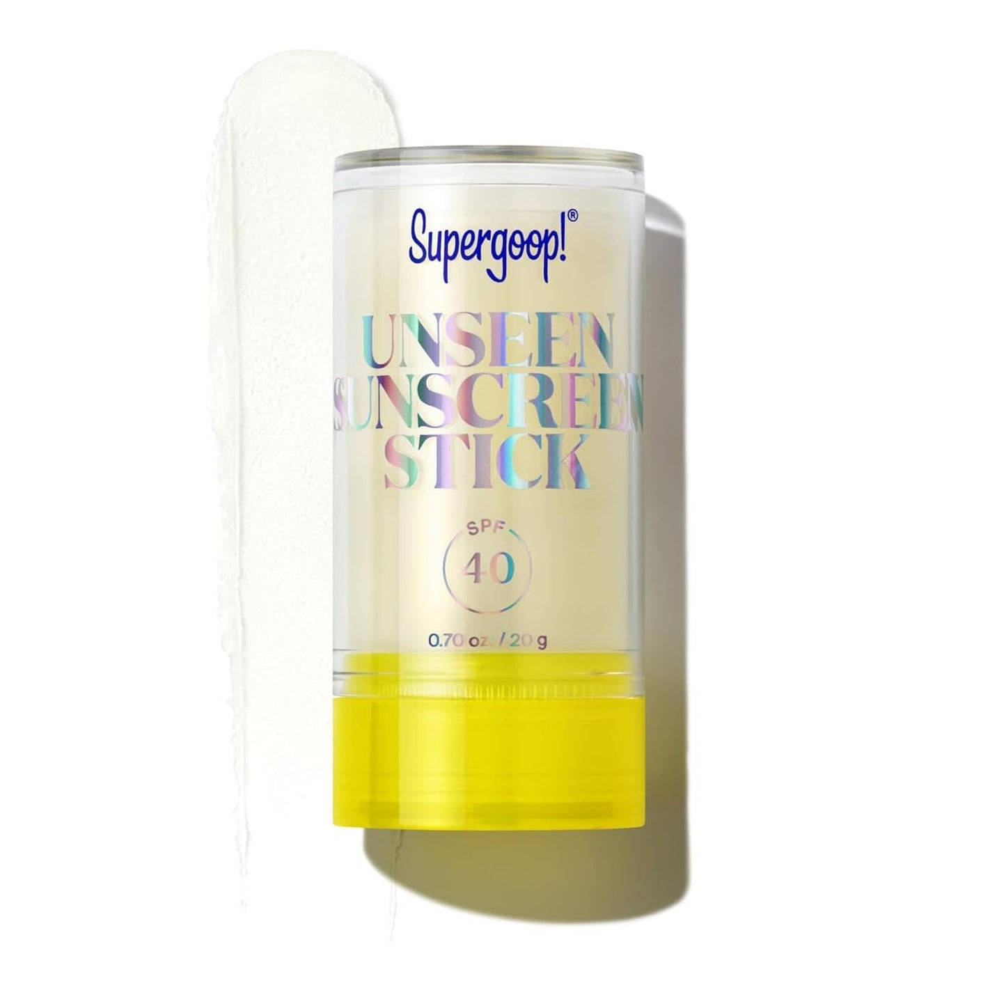 HotSupergoop! Unseen Sunscreen Stick - SPF 40 - Clear & Invisible Sun Protection - Broad Spectrum Face Sunscreen - Glides Over Makeup - Natural Finish - For All Skin Types - 0.7 fl oz
