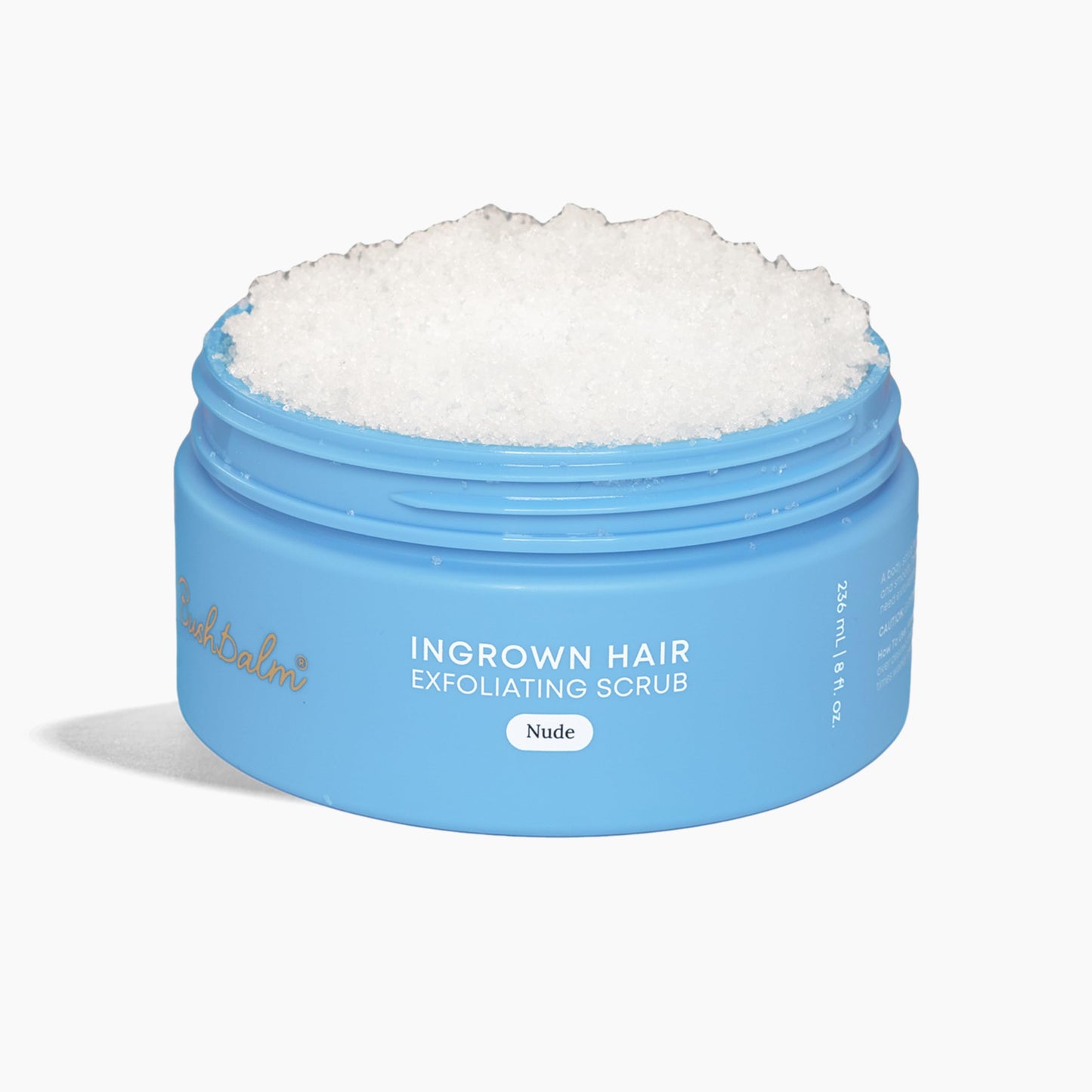 HotBushbalm Ingrown Hair Exfoliating Scrub - Reduces Appearance of Ingrown Hairs and Razor Bumps, Soothes Skin and Post-Shave Redness - Nude, 236 ml