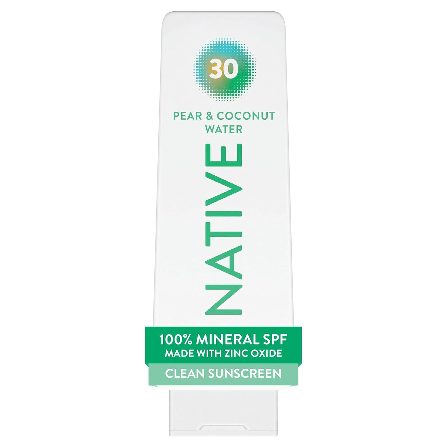 HotNative Mineral Sunscreen Lotion SPF 30, Pear & Coconut Water Scent, with 100% Mineral Zinc Oxide for Face & Body, Hawaii Compliant, Vegan, No White Cast - 7 oz