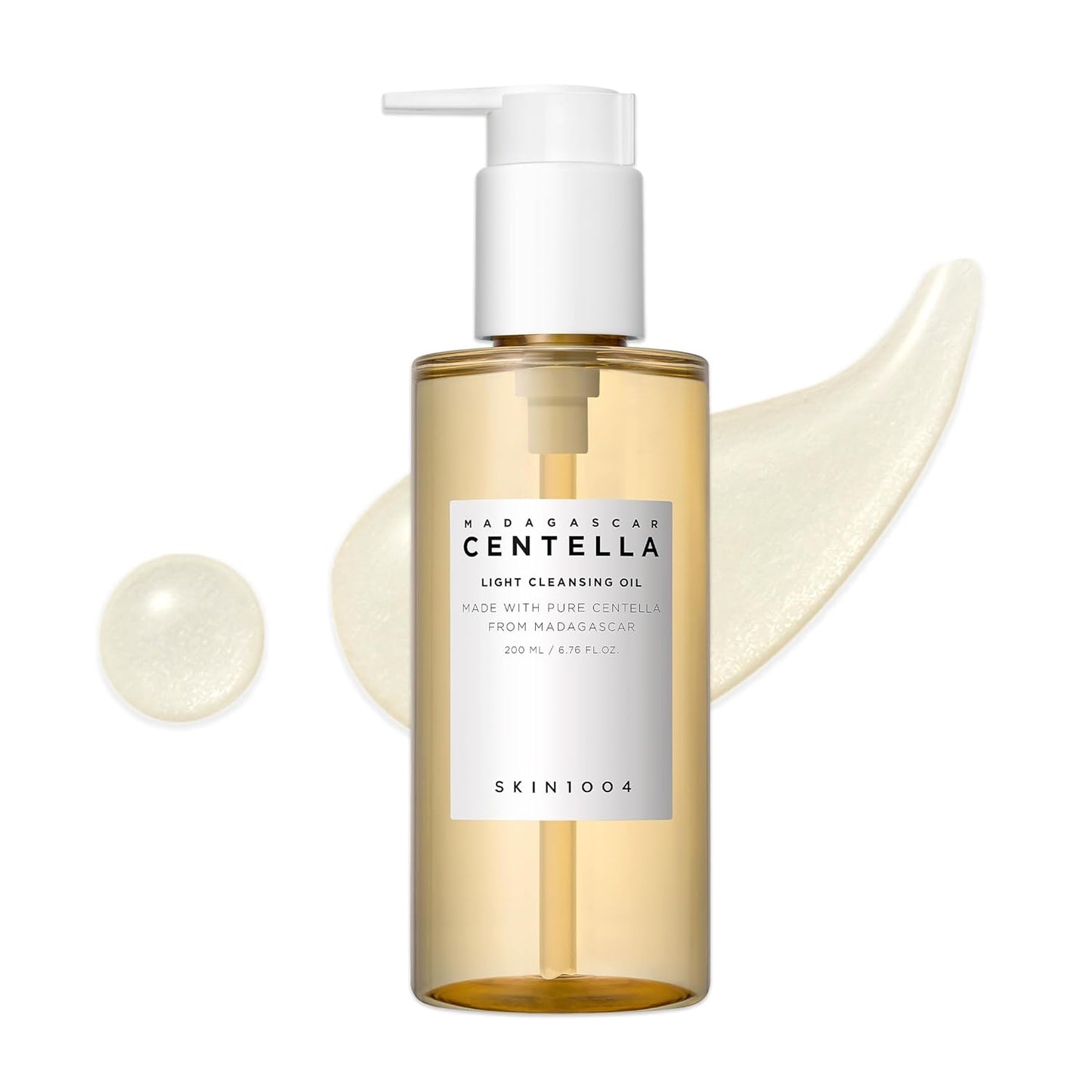 HotSKIN1004 Madagascar Centella Light Cleansing Oil 6.76 fl.oz, 200ml | Gentle Oil Cleanser for Face, Korean Facial Cleanser, Double Cleansing