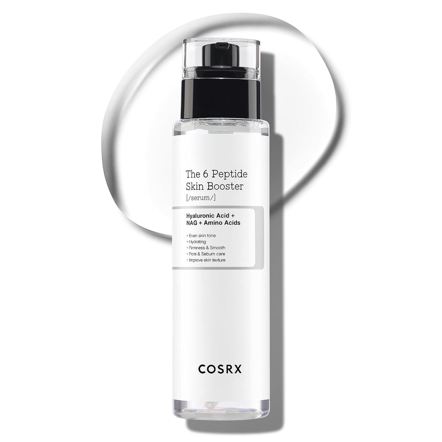 HotCOSRX 6X Peptide Collagen Skin Booster Toner Serum for Dull & Uneven Skin, Preps Skin with Copper Peptides, GHK-Cu, Skin Renewal Boosting Facial Essence, Korean Skin Care, 5.07 oz