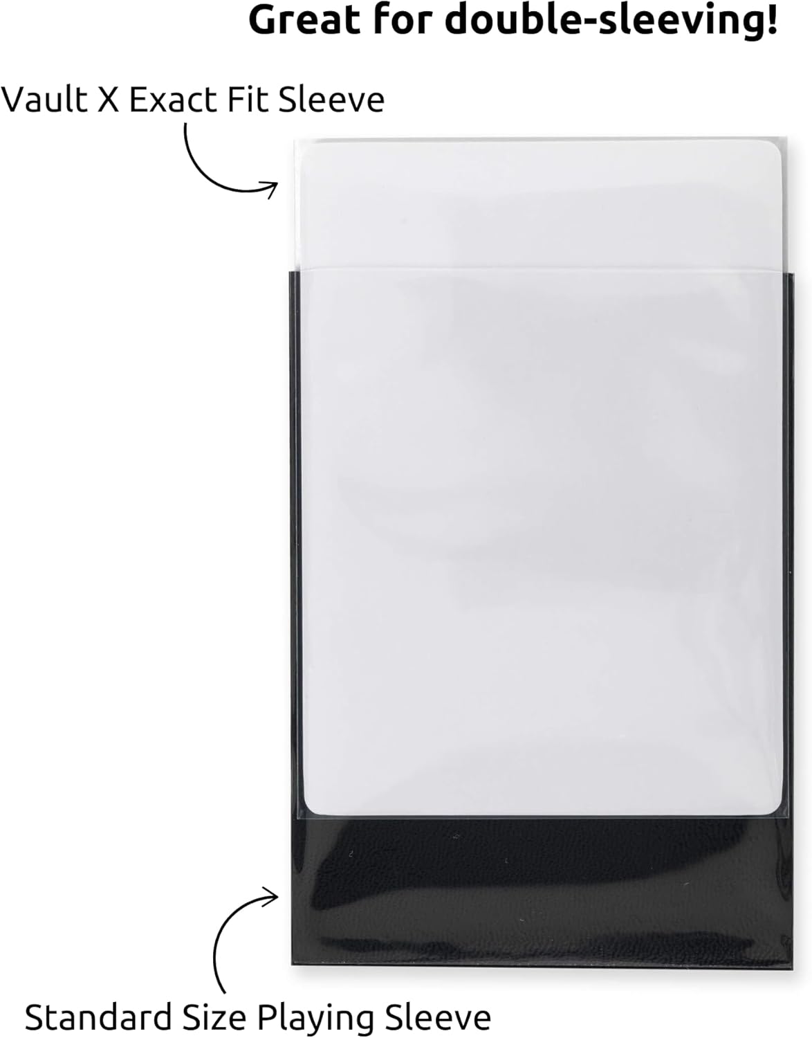 Hot Vault X Exact Fit Sleeves (500 Pack) Perfect Inner Sleeves for Trading Cards, Clear