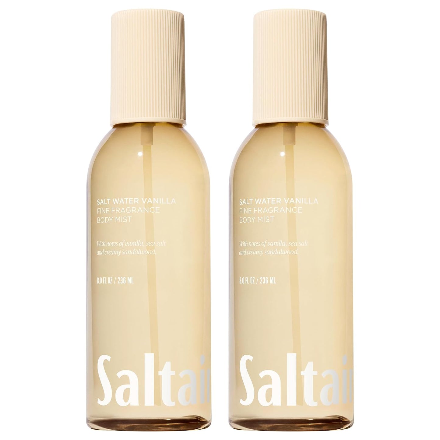Hot Saltair Body Mist 2 Pack - Fine Fragrance, Lightweight Body Spray Mist with Santal Bloom Scent. Long Lasting Perfume Mist. 2x 8oz Bottles
