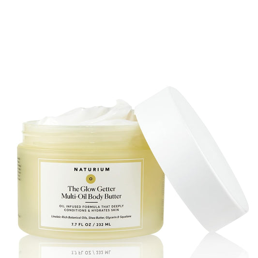 HotNaturium The Glow Getter Whipped Multi-Oil Body Butter, Firming Cream & Body Moisturizer with Shea Butter, 7.7 fl oz