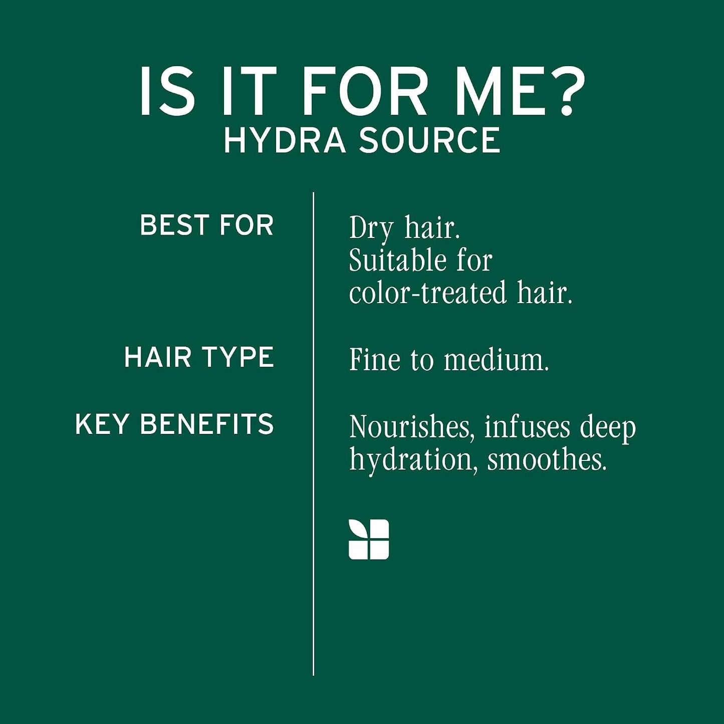 HotBiolage Hydra Source Shampoo - For Fine to Medium Hair, Softens, Moisturizes & Adds Shine, For Dry Hair, Infused with Micro-Filtered Aloe Vera & Fermented Hyaluronic Acid, Vegan & Paraben-Free