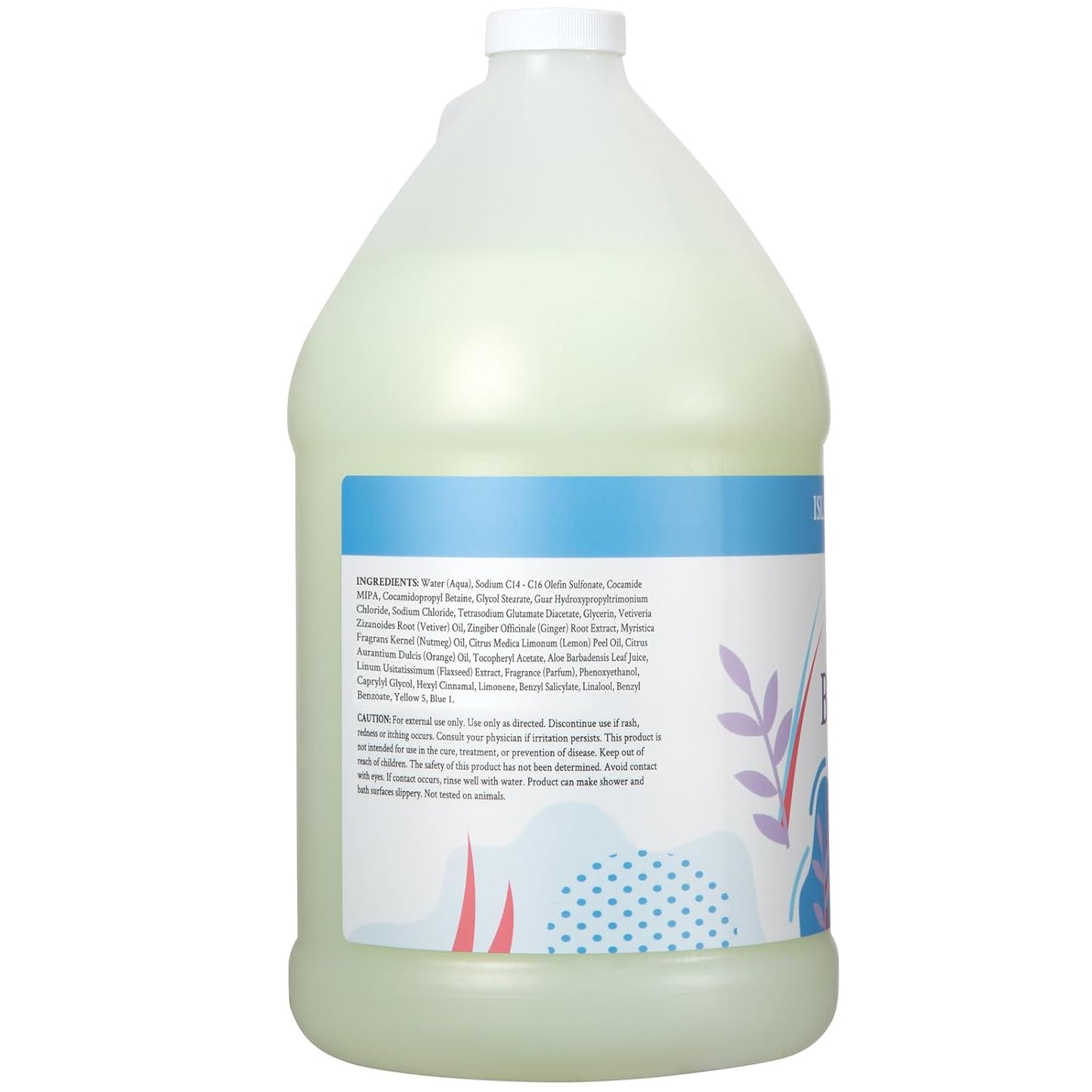 HotGinger Lily Farms Botanicals Nourishing Body Wash, Island Tranquility, 100% Vegan & Cruelty-Free, Green Tea Lemongrass Scent, 1 Gallon Refill (128 fl. oz.)