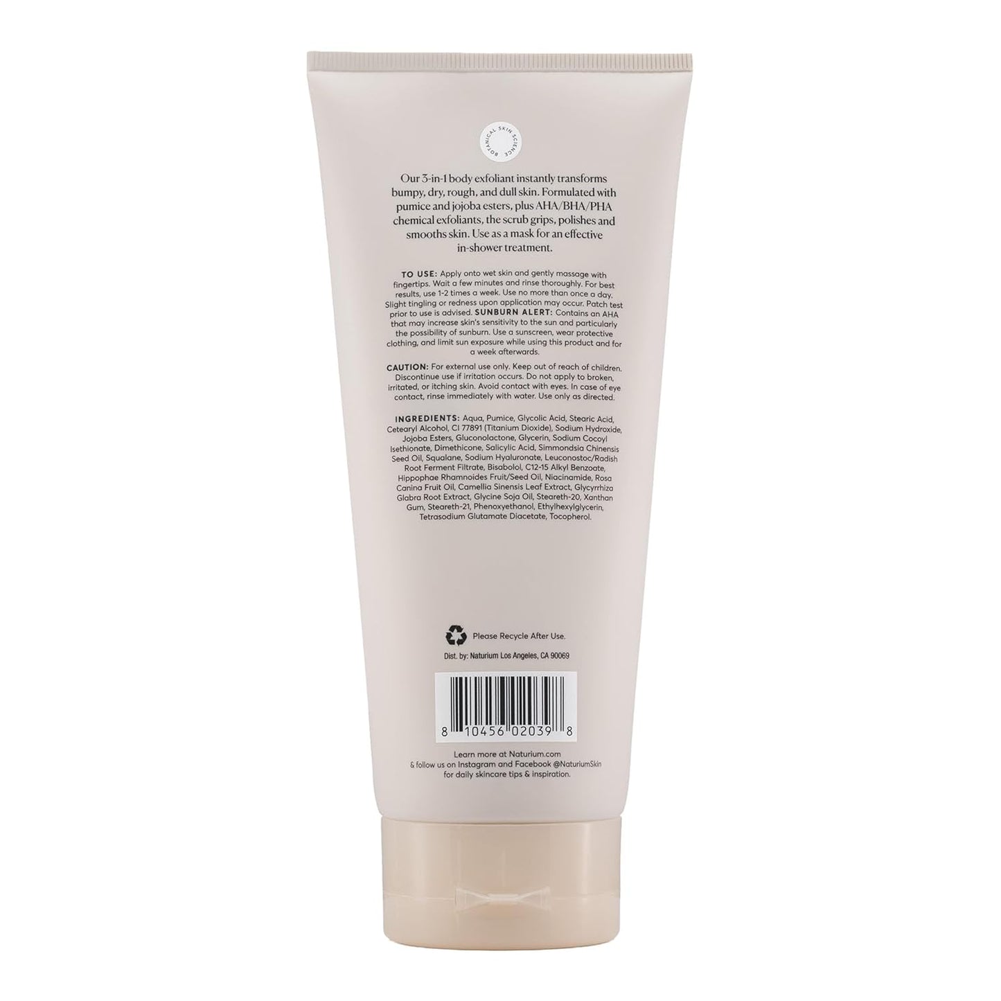 HotNaturium KP Body Scrub & Mask for Keratosis Pilaris, Bump Eraser Shower Scrub & Exfoliator for Skin, 8 oz