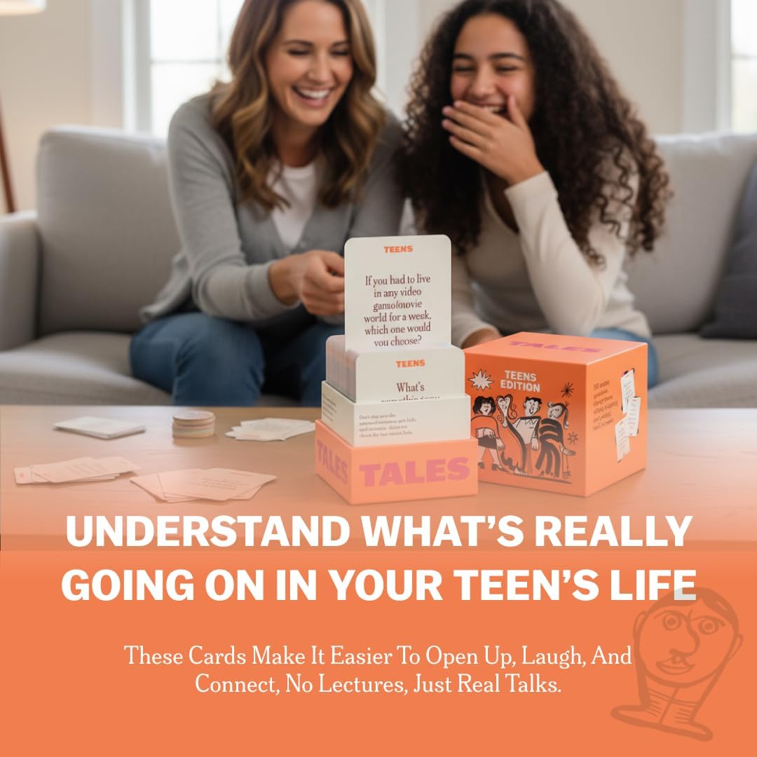 Hot TALES 150 Conversation Cards, Perfect for Dinners, Road Trips, Classrooms & Game Nights, Gifts & Gatherings, Conversation Starters to Spark Creativity