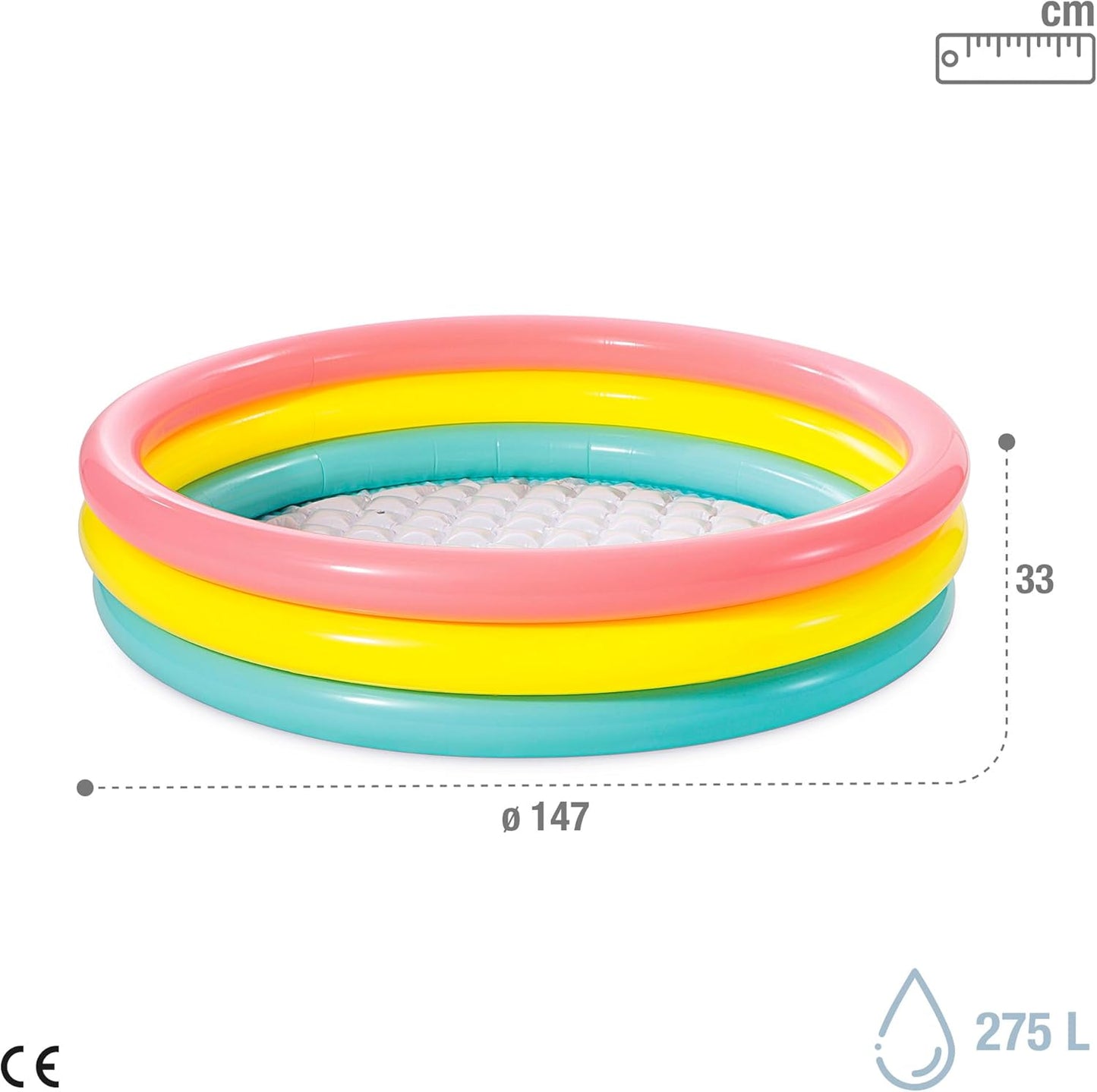 HotIntex Kiddie Pool - Kid's Summer Sunset Glow Design - 58" x 13"