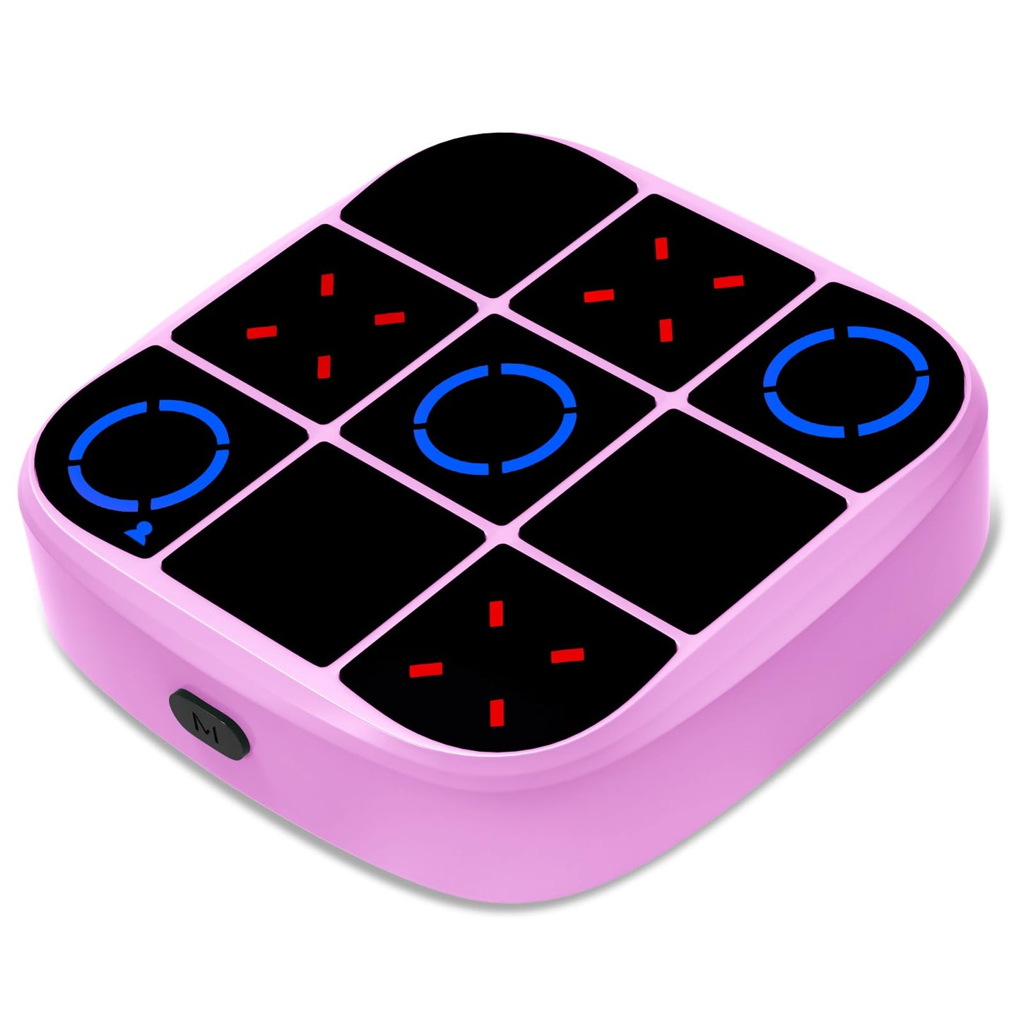 HotTic-Tac-Toe Bolt Game, 4-in-1 Handheld Puzzle Games Console, Electronic Tic-Tac-Toe Game for Educational and Memory Growth, Portable Travel Games for Car Ride, Board Games for Kids and Adults (Cyan)