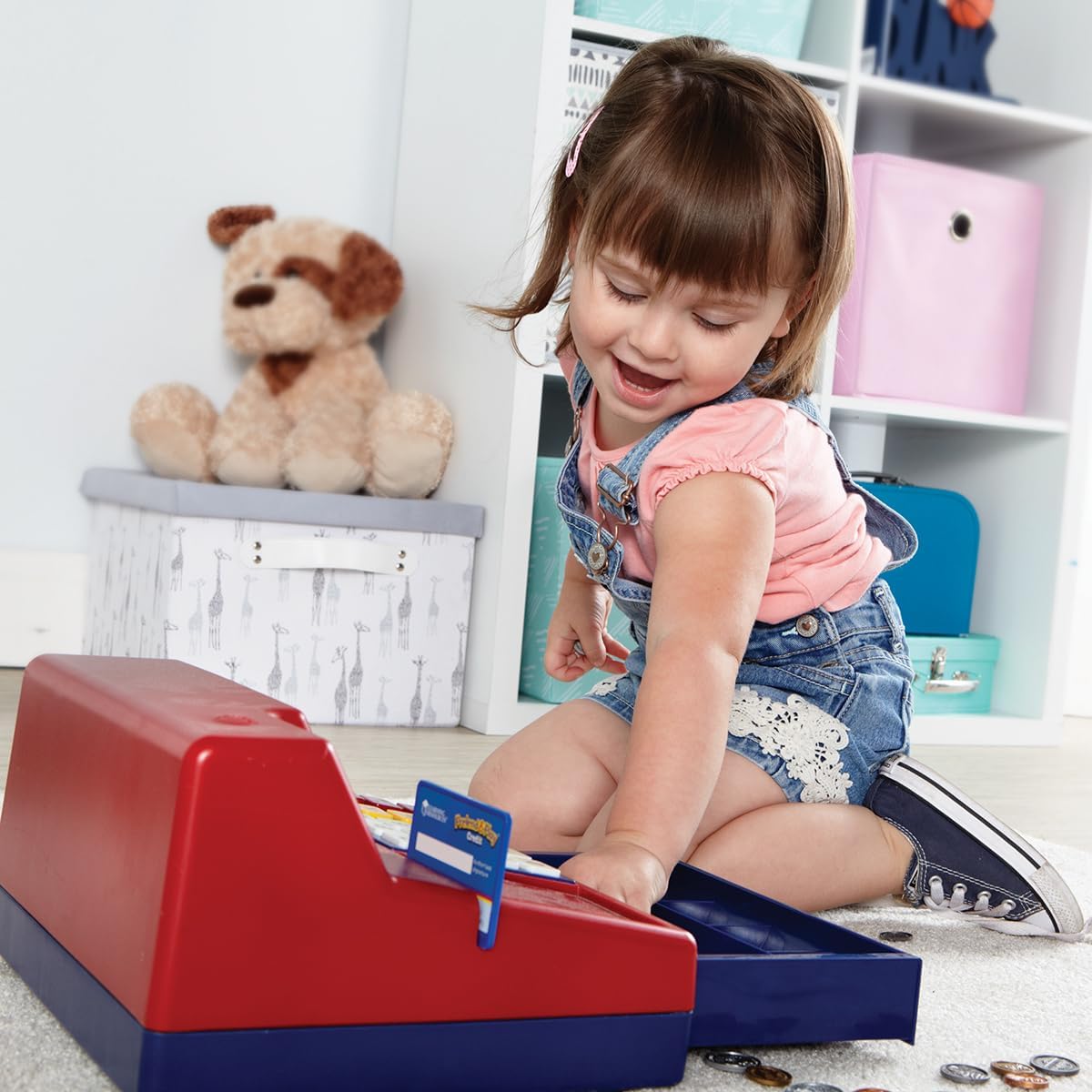 Hot Learning Resources Pretend & Play Calculator Register Toy - Kids Play Set & Credit Card Toy, Register for Kids, Pretend Grocery Store Shopping Playset for Toddlers, Teaching Math Set