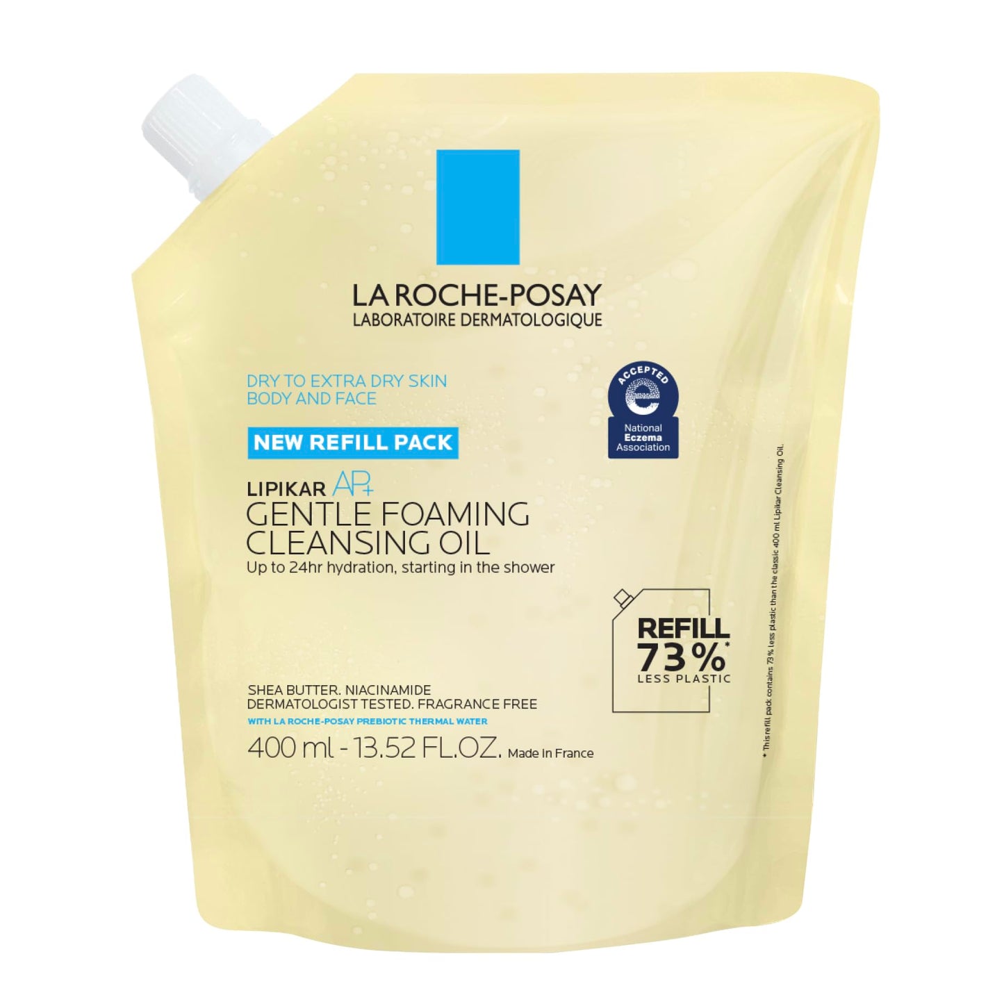 HotLa Roche-Posay Lipikar AP+ Gentle Foaming Cleansing Oil, Gentle Oil Cleanser for Face and Body Formulated with Niacinamide, Long-Lasting 24-hour Hydration, Fragrance-Free & Soap Free