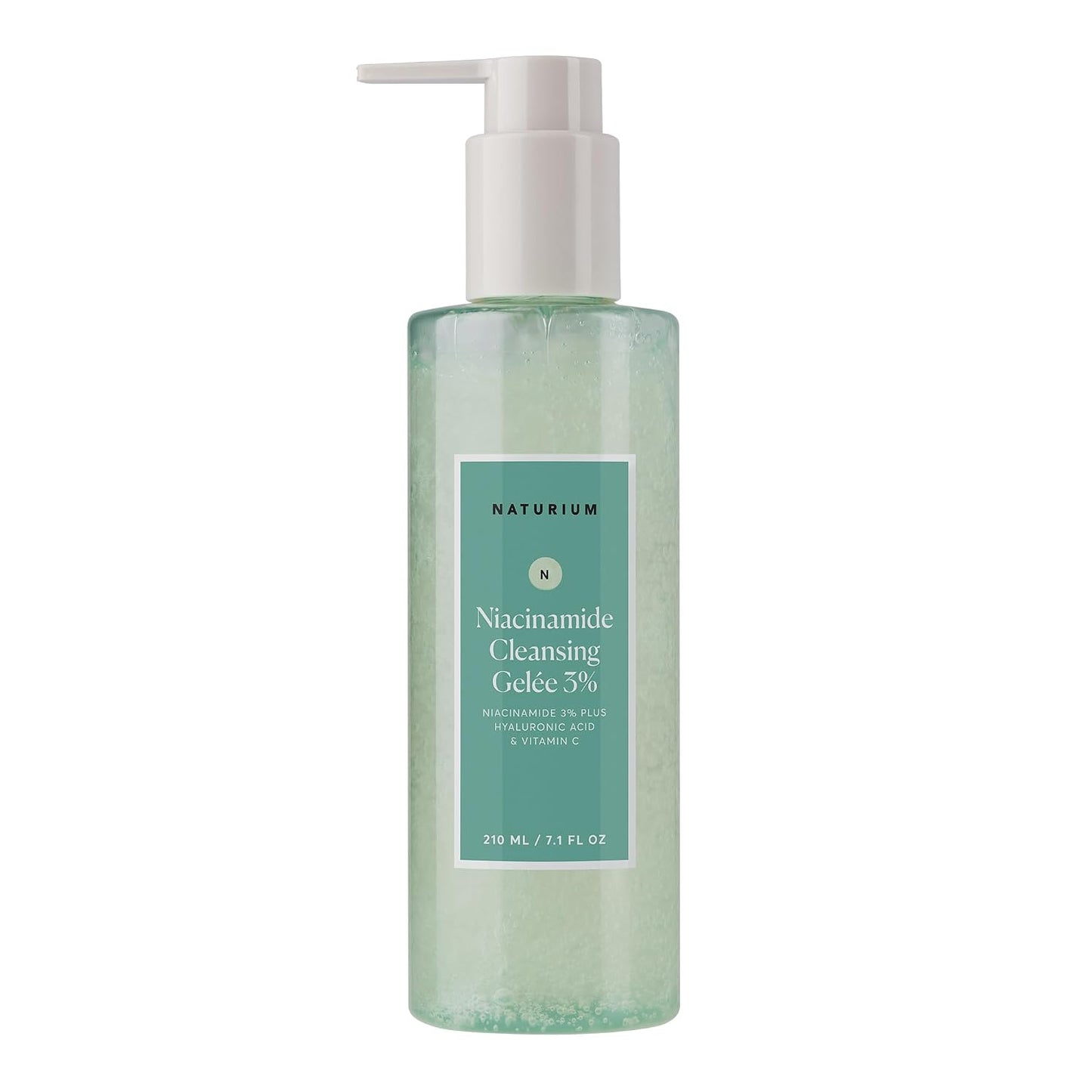 HotNaturium Niacinamide Cleansing Gelée 3% Plus Hyaluronic Acid & Vitamin C, Gentle & Smoothing Face Wash, 7.1 oz