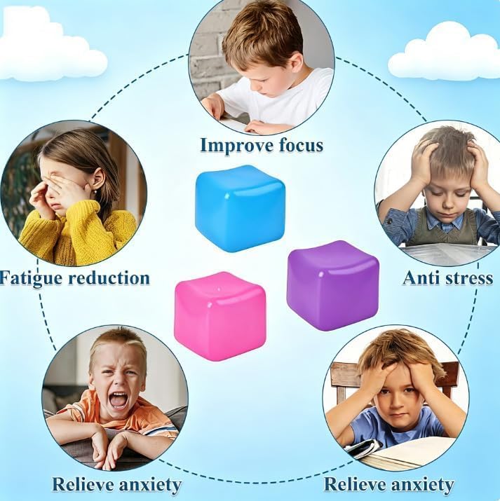 Hot Slow Rising Squishy Toy Set, Sensory Stress-Relief Soft Silicone Toys, Soft and Bouncy Stress-Relief Toys, Anxiety Relief, Cute Soft Silicone Toys, Party Favors