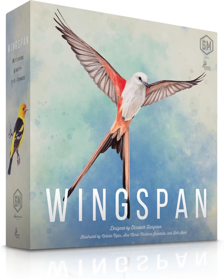 Hot Stonemaier Games: Wingspan (Base Game) by Elizabeth Hargrave | A Relaxing, Award-Winning Strategy Board Game About Collecting Birds for Adults and Family | 1-5 Players, 70 Mins
