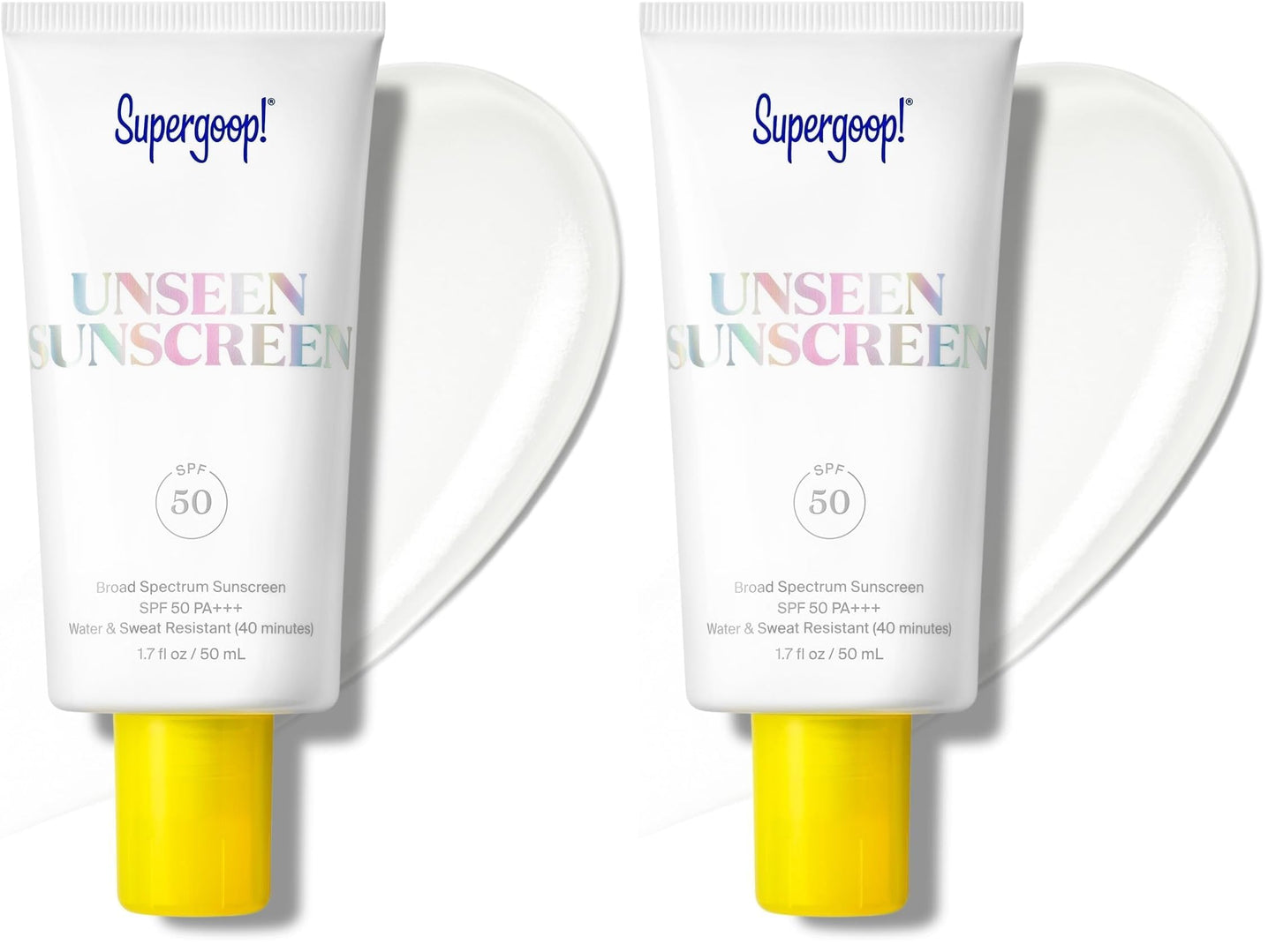 HotSupergoop! Unseen Sunscreen - SPF 50 - Clear & Invisible Face Sunscreen + Broad Spectrum + Makeup-Gripping Primer - Weightless, Scentless, Oil Free