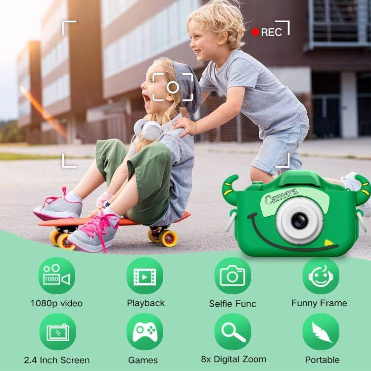 Hot Goopow Kids Camera Toys for 3-8 Year Old Girls Boys,Children Digital Video Camcorder Camera with Cartoon Soft Cover, Best Chritmas Birthday Festival Gift for Kids