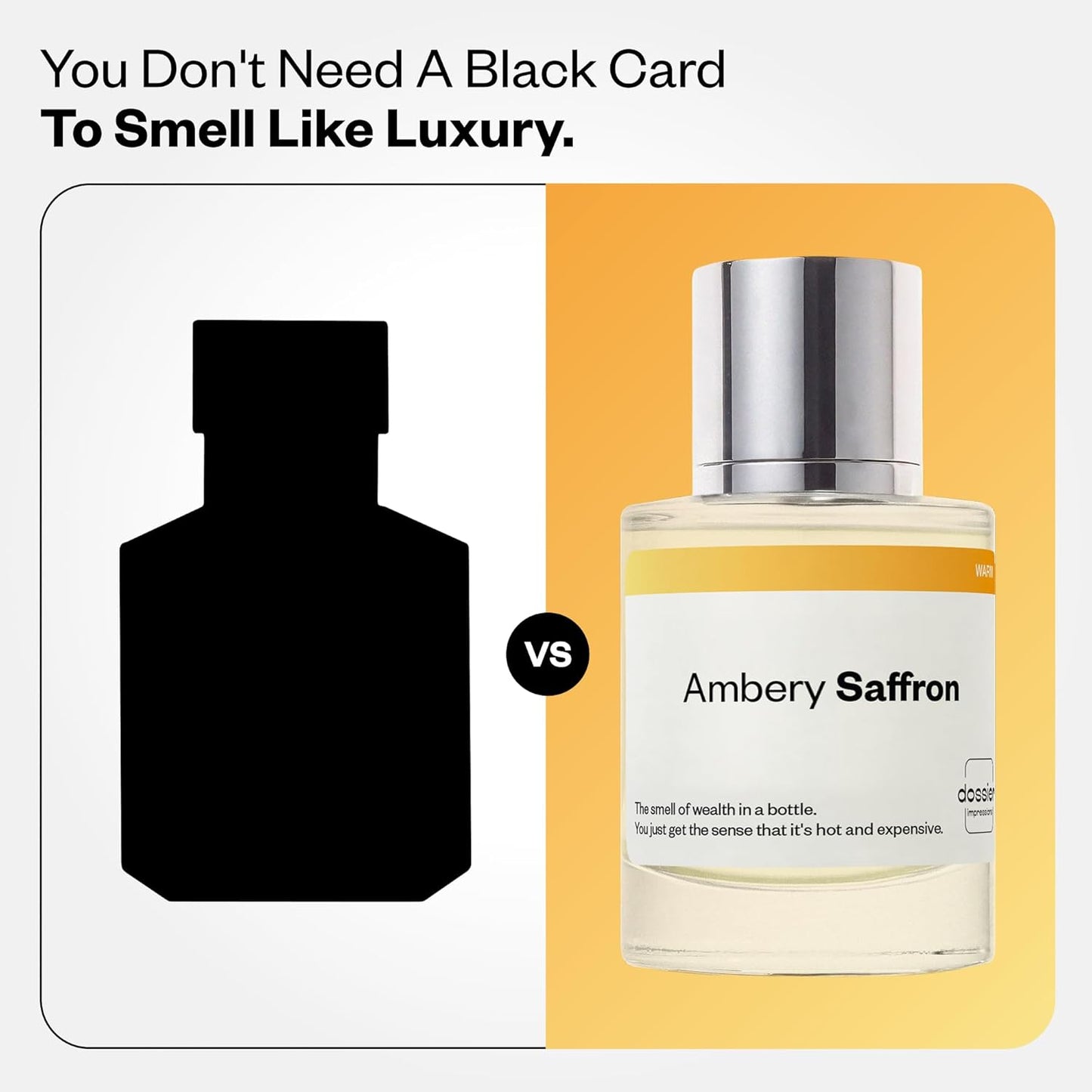 Hot Dossier - Ambery Saffron - Eau de Parfum - Inspired by Baccarat Rouge 540 - Long-Lasting Fragrance - Unisex - 1.7 fl oz (50ml)