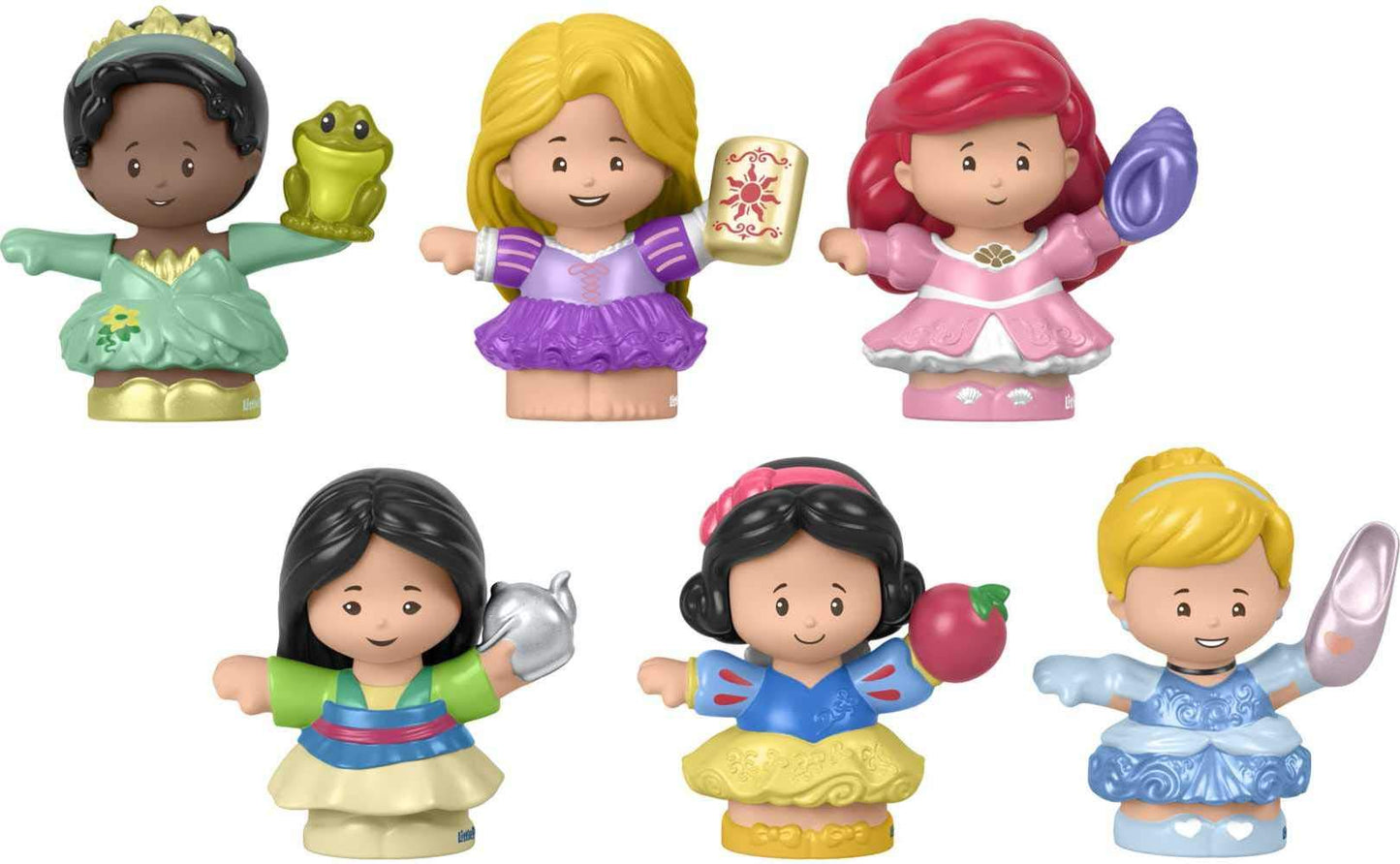 HotFisher-Price Little People Disney Princess, 6 Figures Ages 18+ Months | 6 characters included: Moana, Ariel, Snow White, Rapunzel, Cinderella, Jasmine, toddler-safe plastic