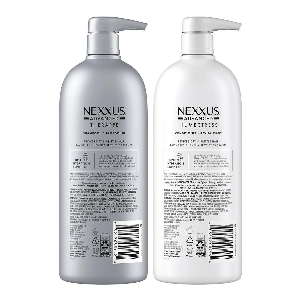 HotNexxus THERAPPE and HUMECTRESS Advanced Hydration Shampoo and Conditioner for Dry Hair for Advanced Hydration 32 fl oz 2 Pack