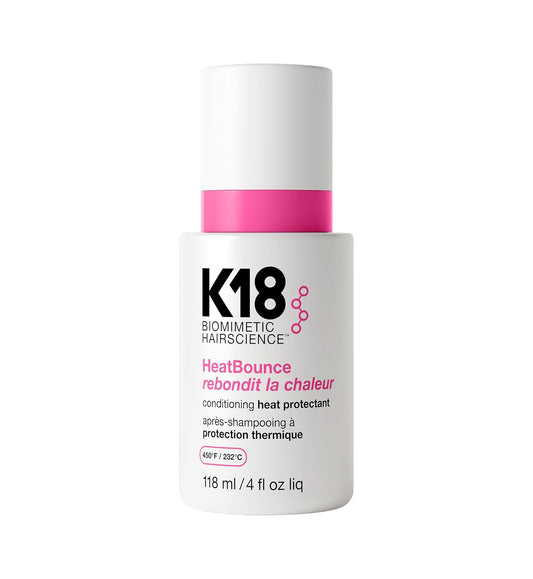 HotK18 HeatBounce Conditioning Heat Protectant Spray, Lightweight Leave-In Conditioner + 450℉ (232°C) Inside-Out Heat Protection, Soften, Smooth + Detangle All Hair Types