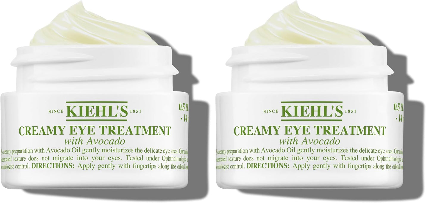 HotKiehl's Avocado Eye Treatment, Under Eye Cream for Puffiness and Dark Circles, with Caffeine to Correct Bags, 99% Naturally Derived Non-Toxic Formula
