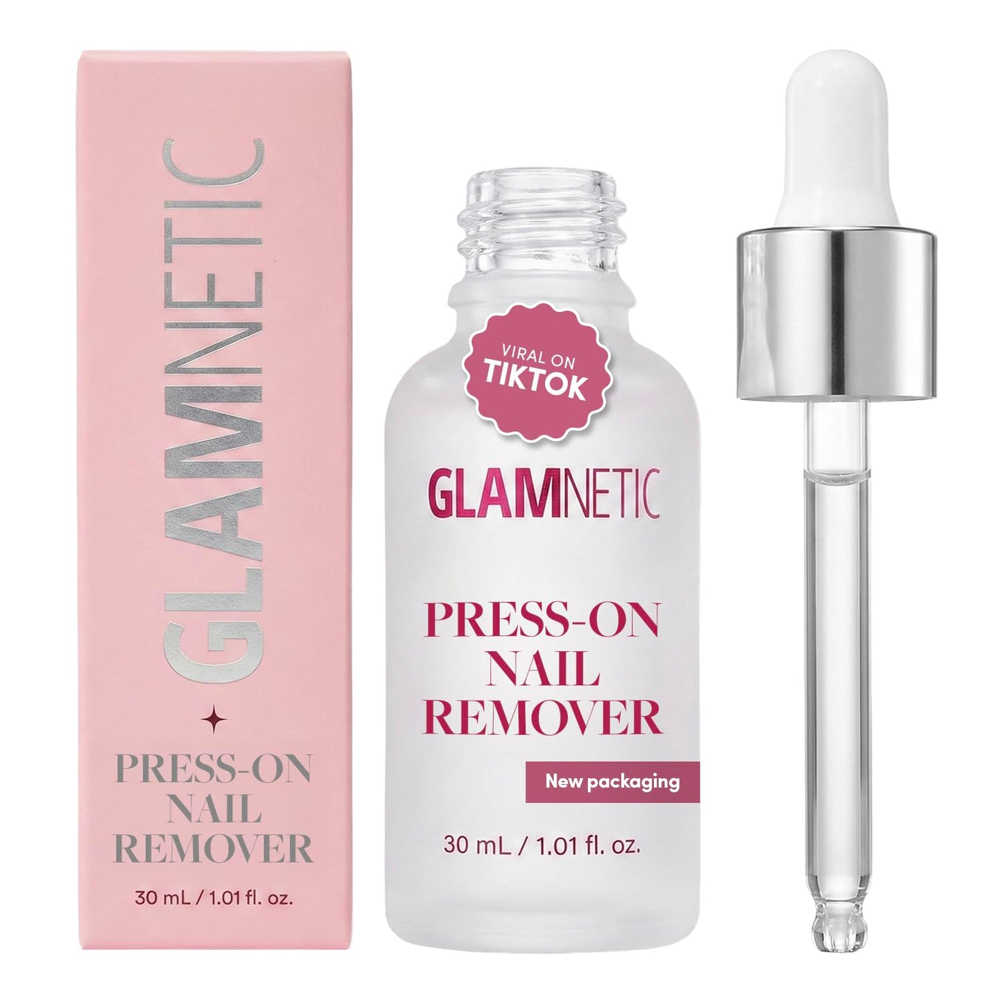 HotGlamnetic Press On Nail Remover | Odorless, No Acetone, Gentle Press-On Nail Remover Serum for Fake Nails | 30 ml/1.01 fl. oz.