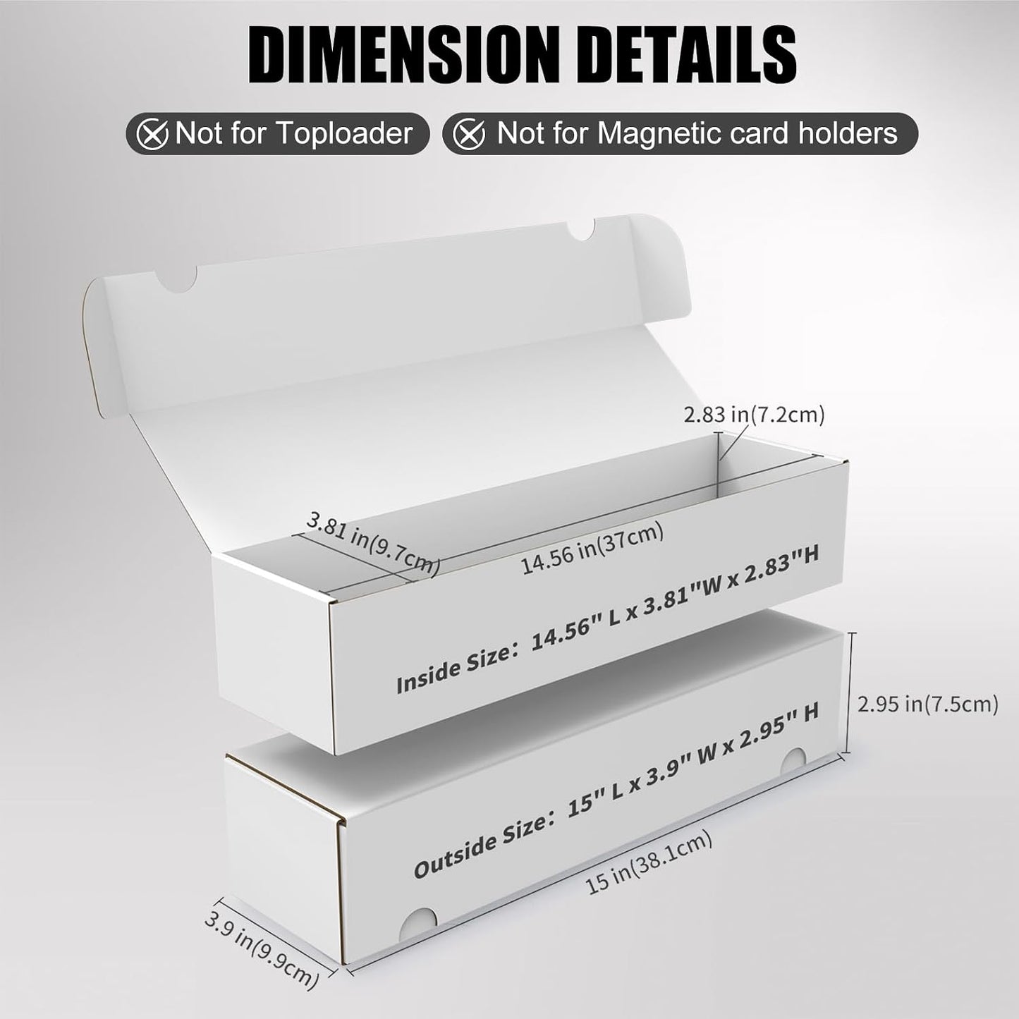 HotTrading Card Storage Box, 10-Pack 1100 Count White Corrugated Cardboard Bulk Sports Storage Box for TCG/Magic/Mtg Basketball Cards, Collectible Trading Cards