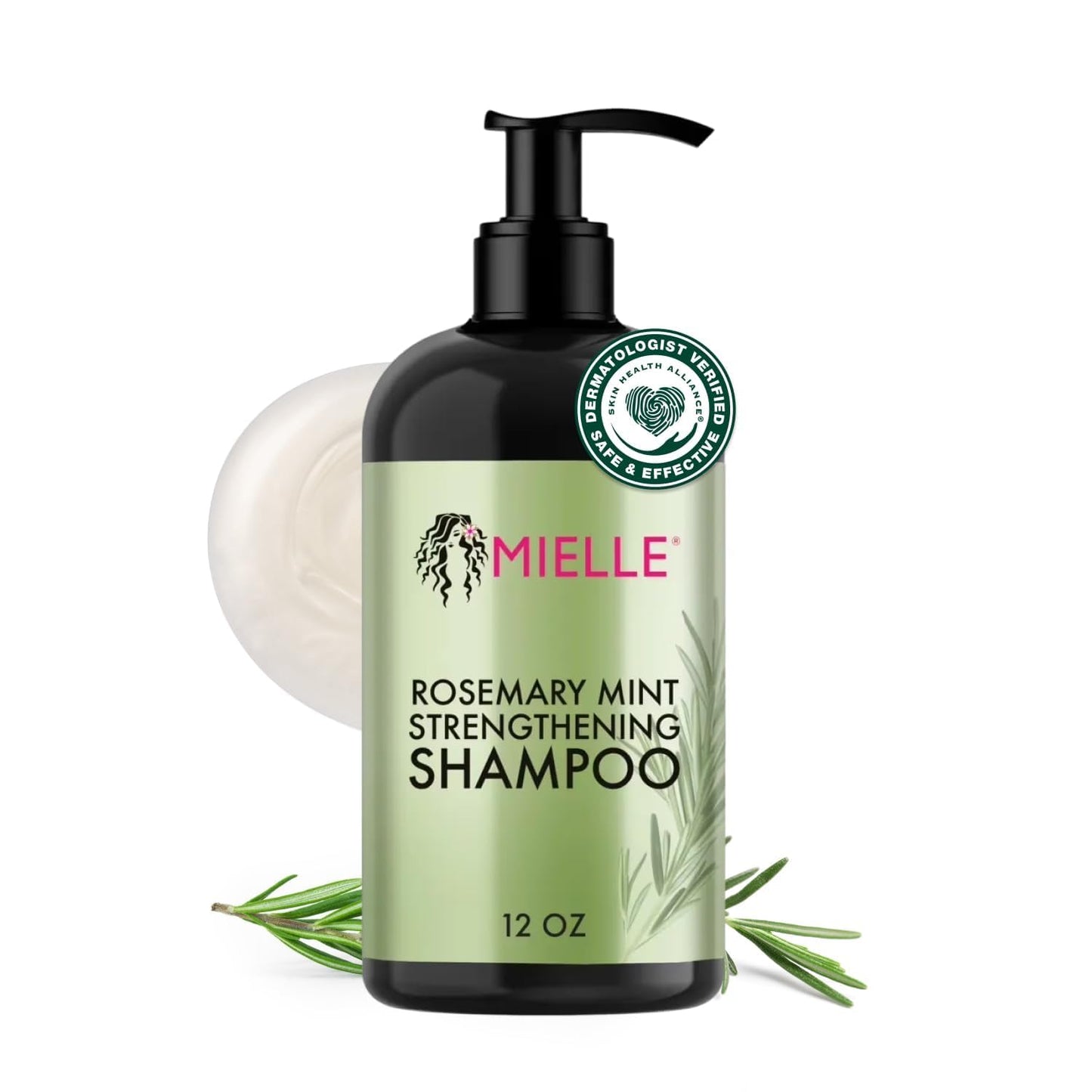 HotMielle Organics Rosemary Mint Hair Strengthening Biotin Shampoo - Moisturizing Hair Shampoo for Women and Men to Gently Cleanse, Repair & Protect Strands (20 oz)