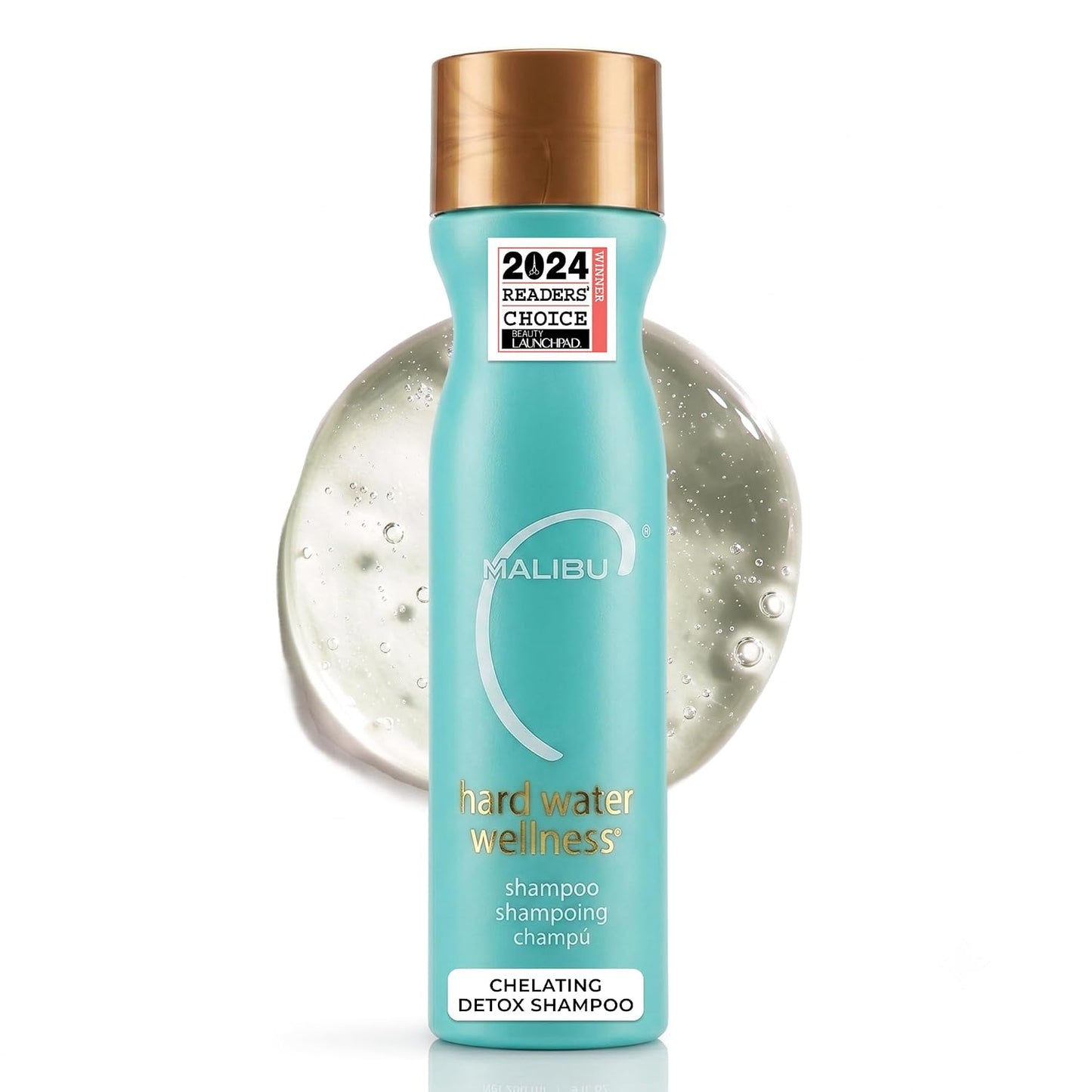 HotMalibu C Hard Water Wellness Shampoo - Hydrating, Sulfate-Free Hair Care for Hard Water - Removes Minerals and Buildup (9 oz)