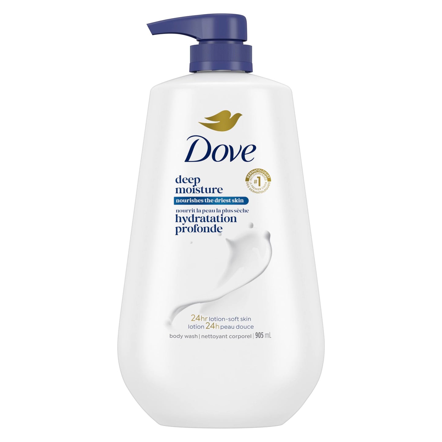 HotDove Body Wash Deep Moisture for 24hr Lotion-Soft Skin Moisture Moisturizing Skin Cleanser with No Sulfates No Parabens 30.6 oz