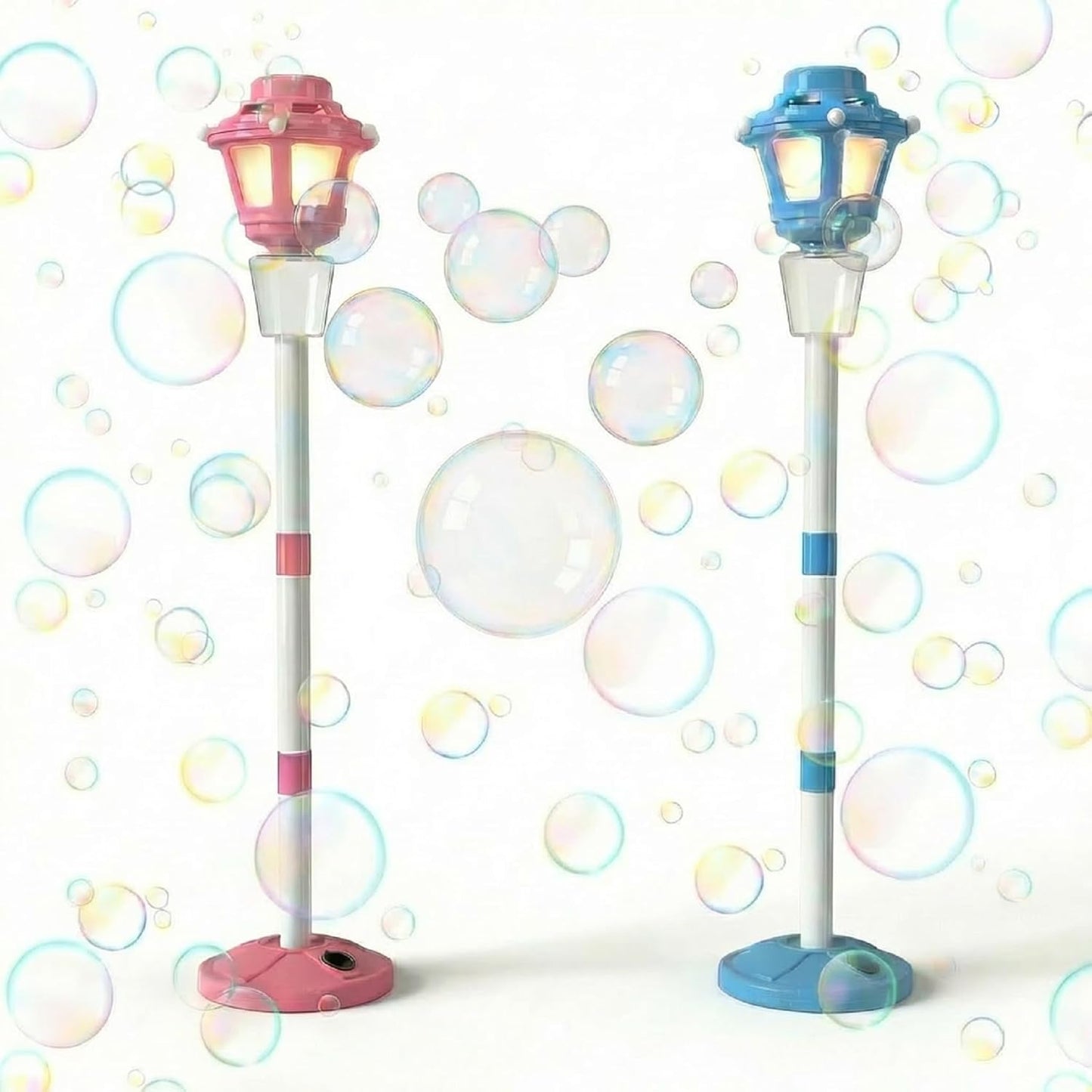 Hot 2Pack Bubble Machine for Kids, Rechargable Bubble Maker Bubble Toys with Light, Outdoor Battery Bubbles Blower Machine for Wedding Birthday Party