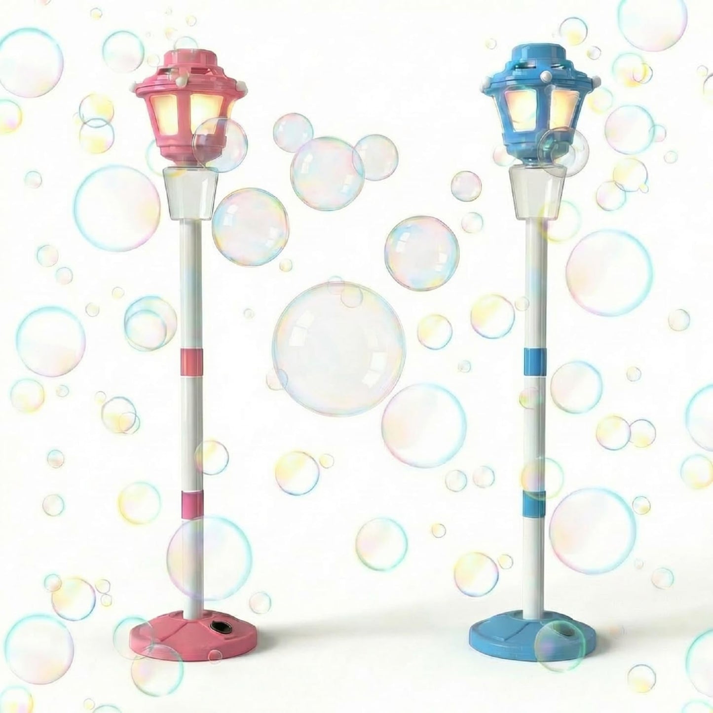 Hot 2Pack Bubble Machine for Kids, Rechargable Bubble Maker Bubble Toys with Light, Outdoor Battery Bubbles Blower Machine for Wedding Birthday Party