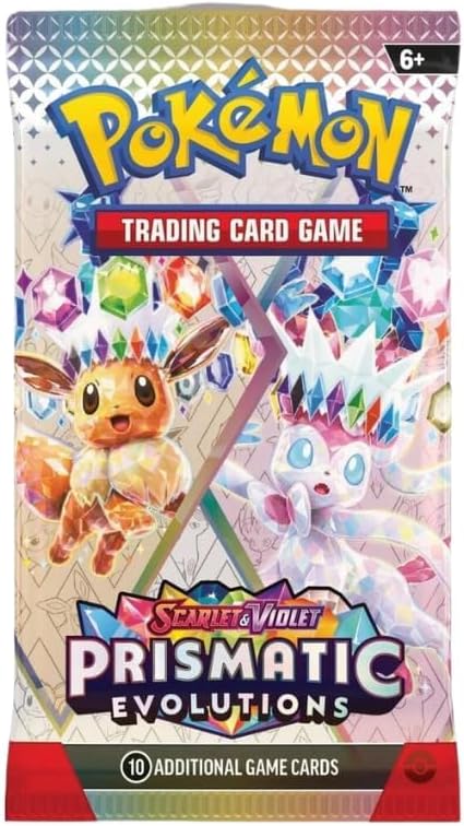 HotPokemon TCG: Scarlet & Violet Prismatic Evolutions Booster Pack (Random Art) - 10 Cards