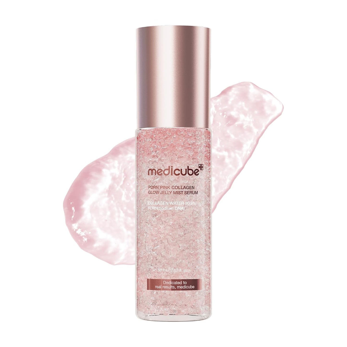 Hotmedicube Jelly Mist Serum with Pink PDRN Collagen | Dual-Texture Glow Spray with Niacinamide, Glutathione, Ceramide, Hyaluronic Acid | for Hydration, Radiance, Plump-Looking Skin | 2.02 fl.oz