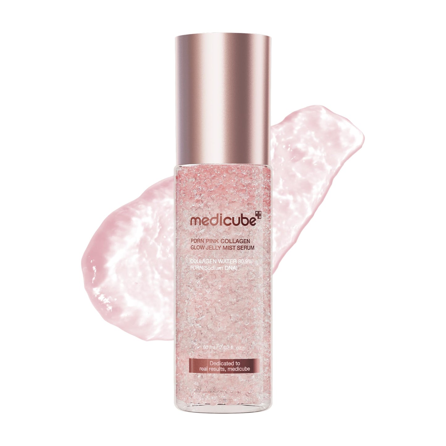 Hotmedicube Jelly Mist Serum with Pink PDRN Collagen | Dual-Texture Glow Spray with Niacinamide, Glutathione, Ceramide, Hyaluronic Acid | for Hydration, Radiance, Plump-Looking Skin | 2.02 fl.oz