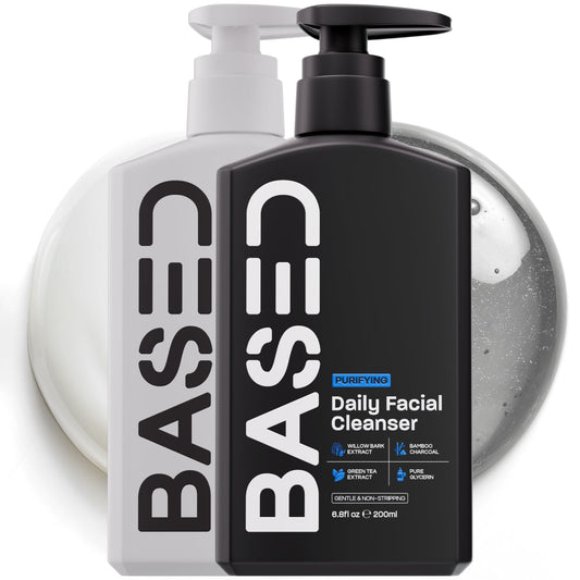 HotBASED Daily Skincare Duo | Purifying Face Wash + Restoring Moisturizer | Built For All Skin Types | High-Performance Ingredients | Hormone Safe - No Endocrine Disruptors