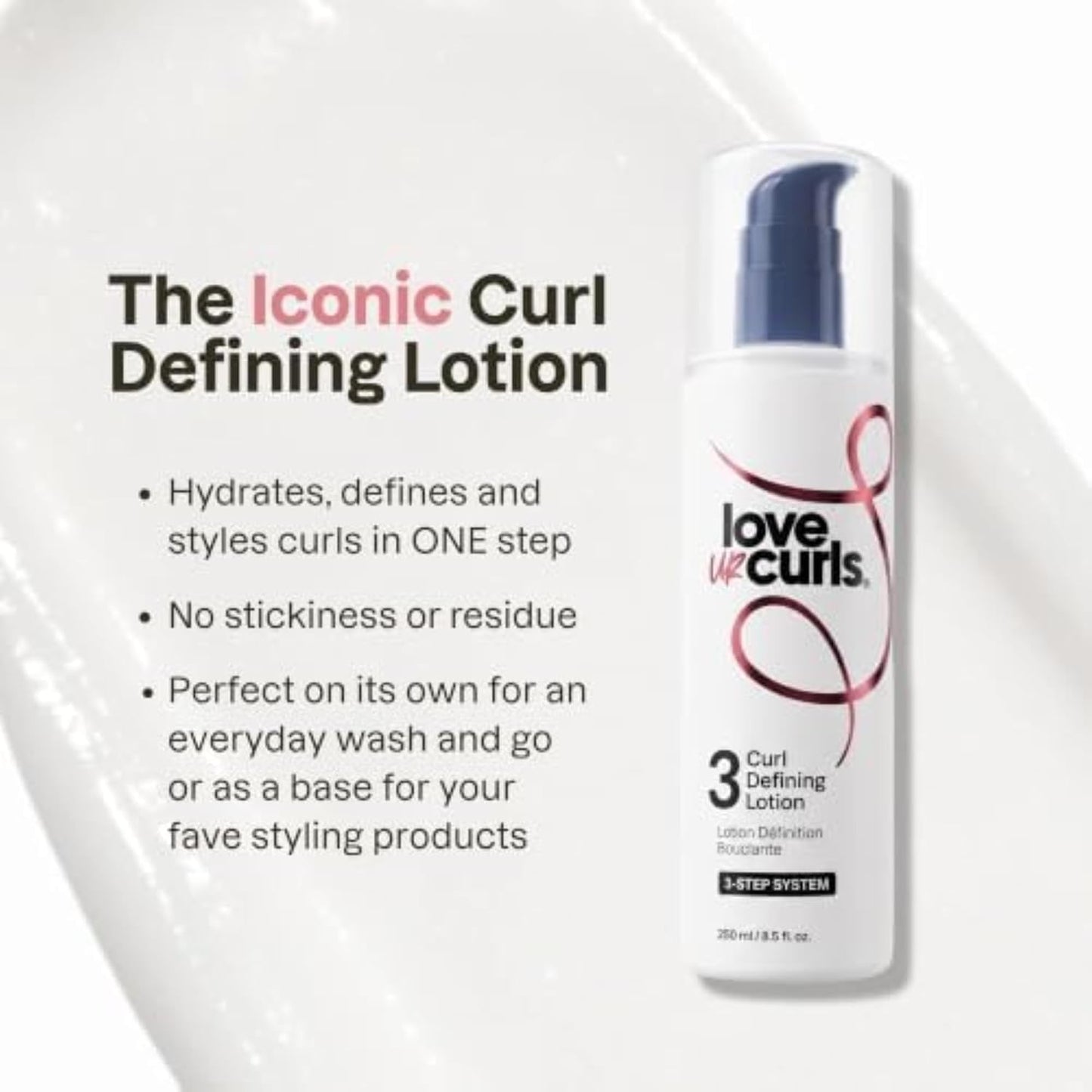 HotLove Ur Curls All In One Curl Cream Styler for Curly Hair, Anti Frizz Curl Defining Cream with Shea Butter, Hydrating Leave In Hair Treatment to Repair, Moisturize, Define & Style Curls, 250mL