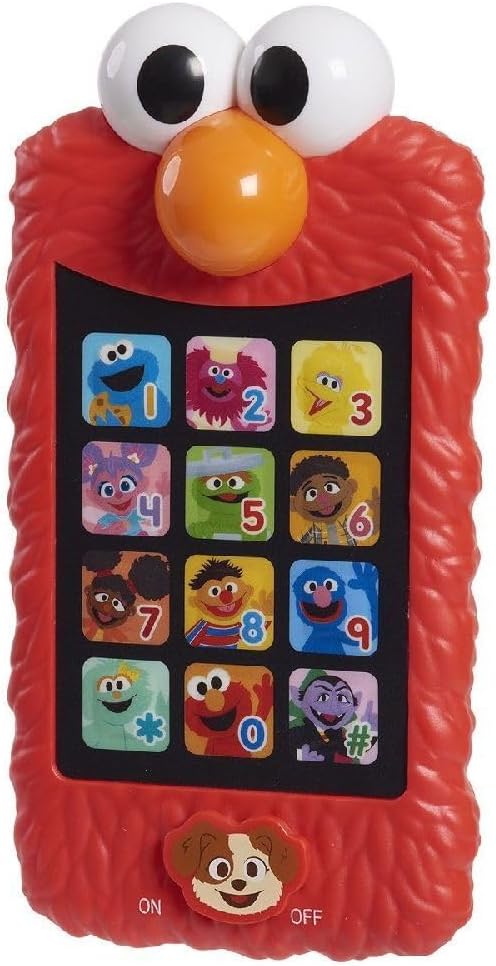 HotSesame Street Learn with Elmo Pretend Play Phone, Learning and Education, Kids Toys for Ages 2 Up by Just Play