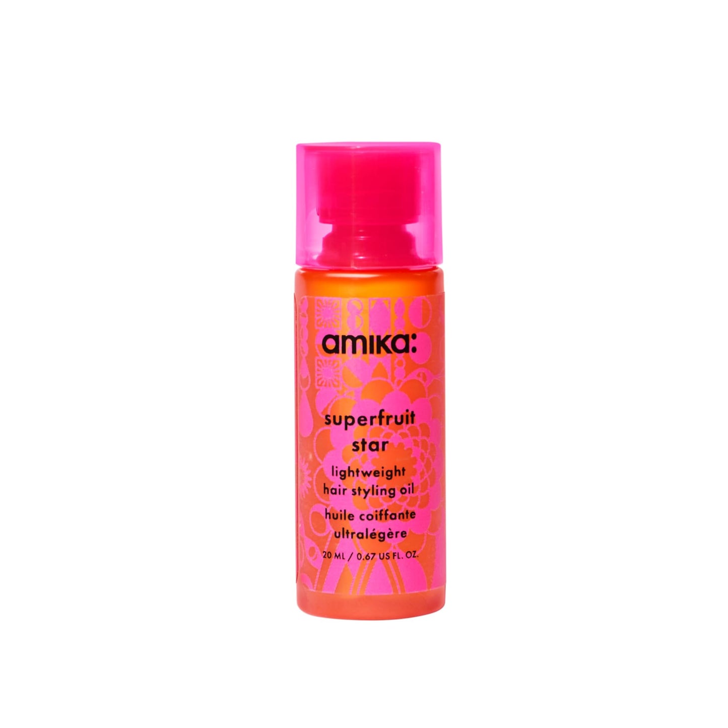 Hotamika superfruit star lightweight hair styling + heat defense oil | heat protection, strengthen + reduce breakage, smooth frizz, add glossy shine | for all hair types