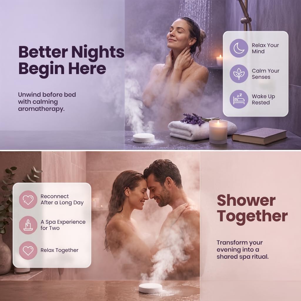 HotBodyRestore Shower Steamers Aromatherapy, Self Care Gifts, Relief 15 Pack | Birthday Gifts for Women & Men, Spa Stress Relief & Relaxation, Eucalyptus & Menthol Essential Oil Tablets