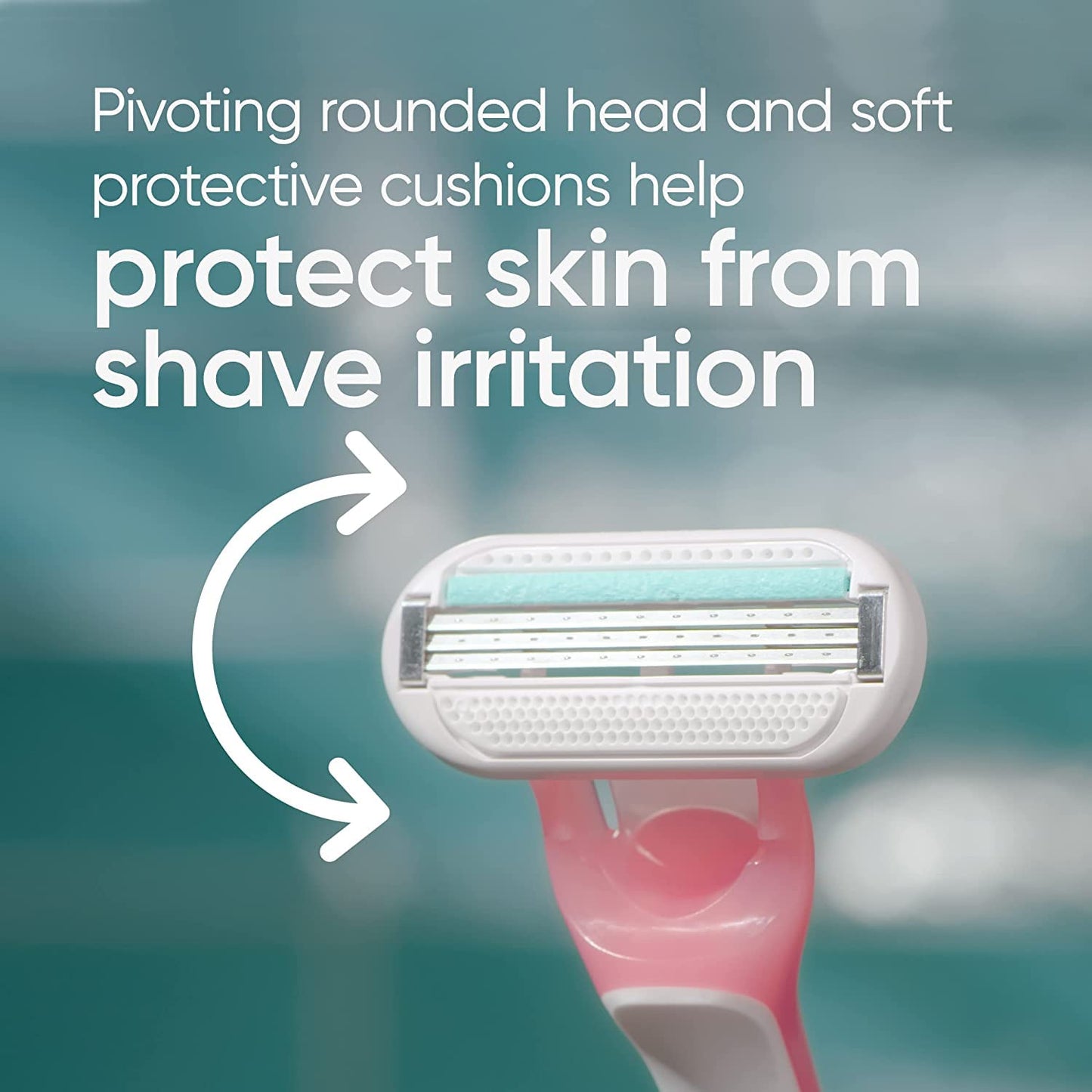 HotGillette Venus Sensitive Disposable Razors for Women with Sensitive Skin, 6 Count, Delivers Close Shave with Comfort